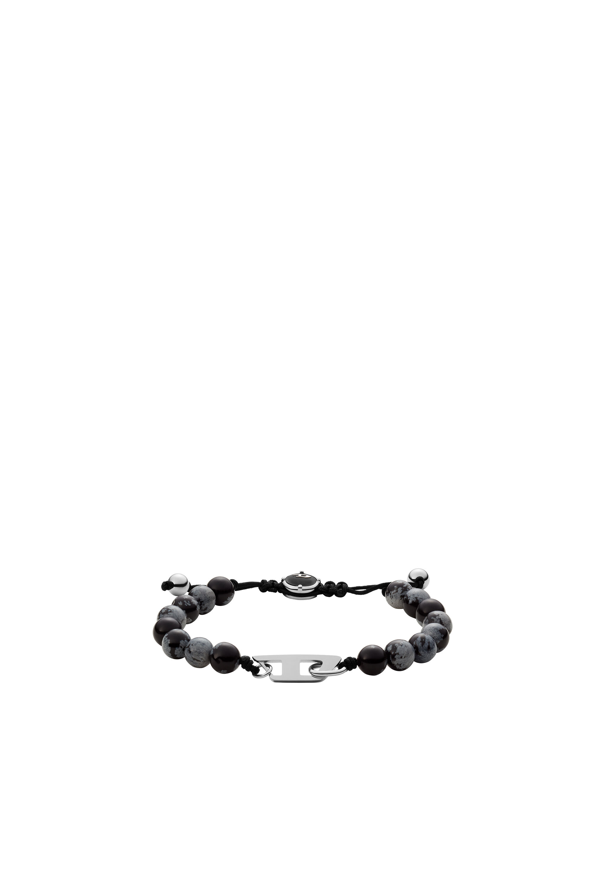 Diesel - DX1340, Unisex's Multicolor snowflake beaded bracelet in Black/Grey - 1