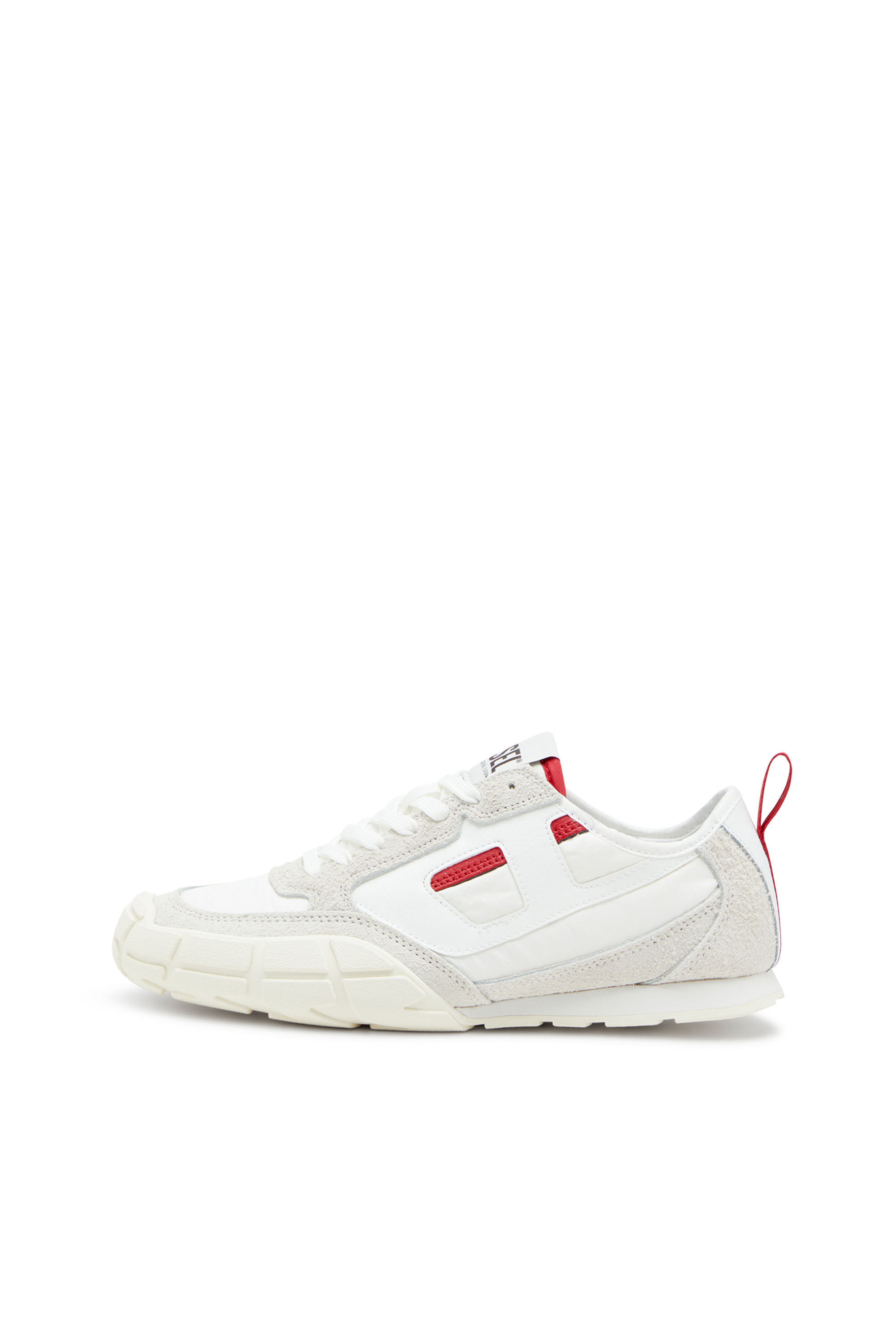 Diesel - S-PAGODHA LOW W, Female's S-Pagodha-Sneakers in leather, suede and ripstop in White/Red - 7