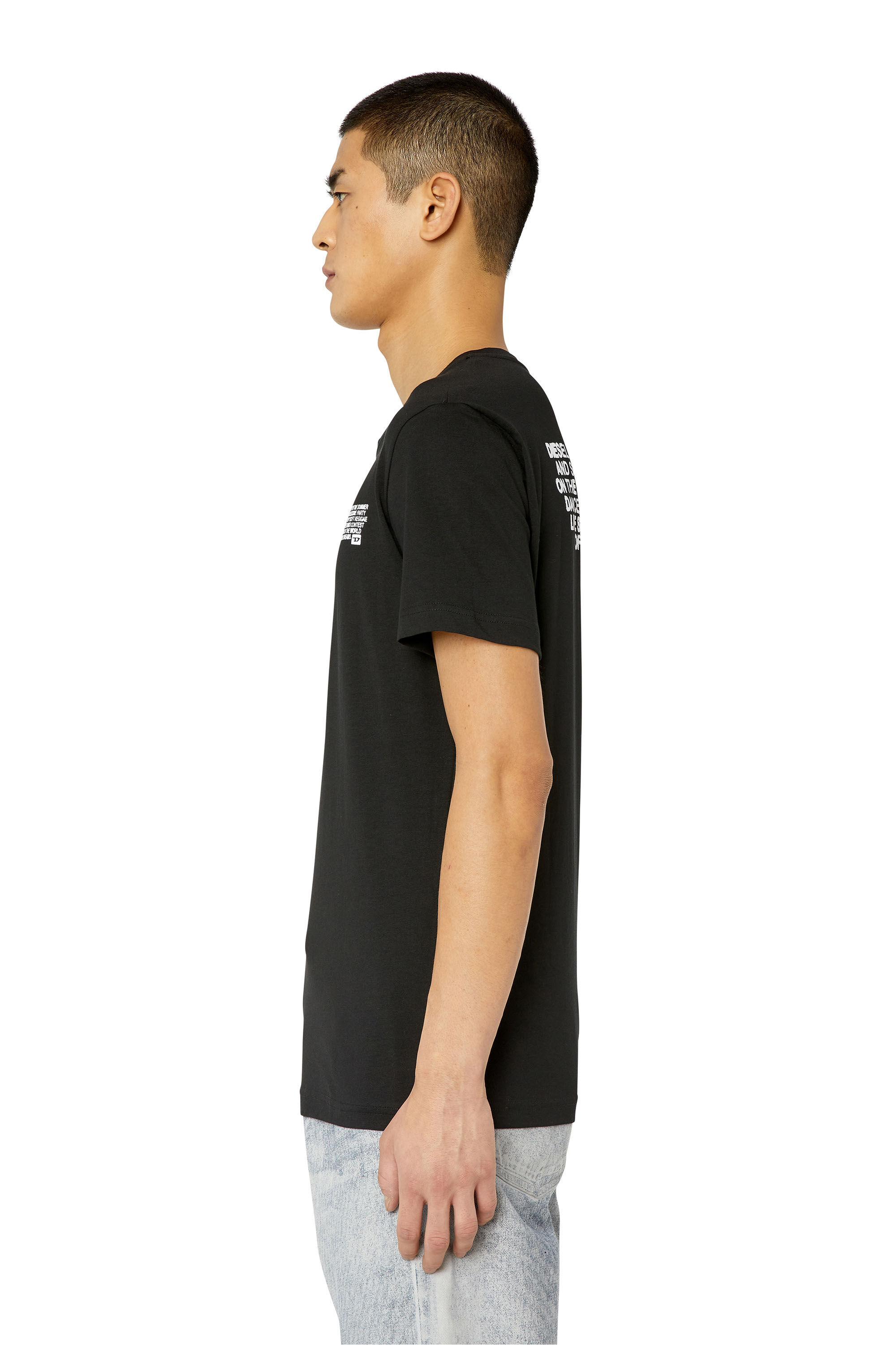 Diesel - T-DIEGOR-K57, Male's T-shirt with Diesel Holiday logo print in Black - 6