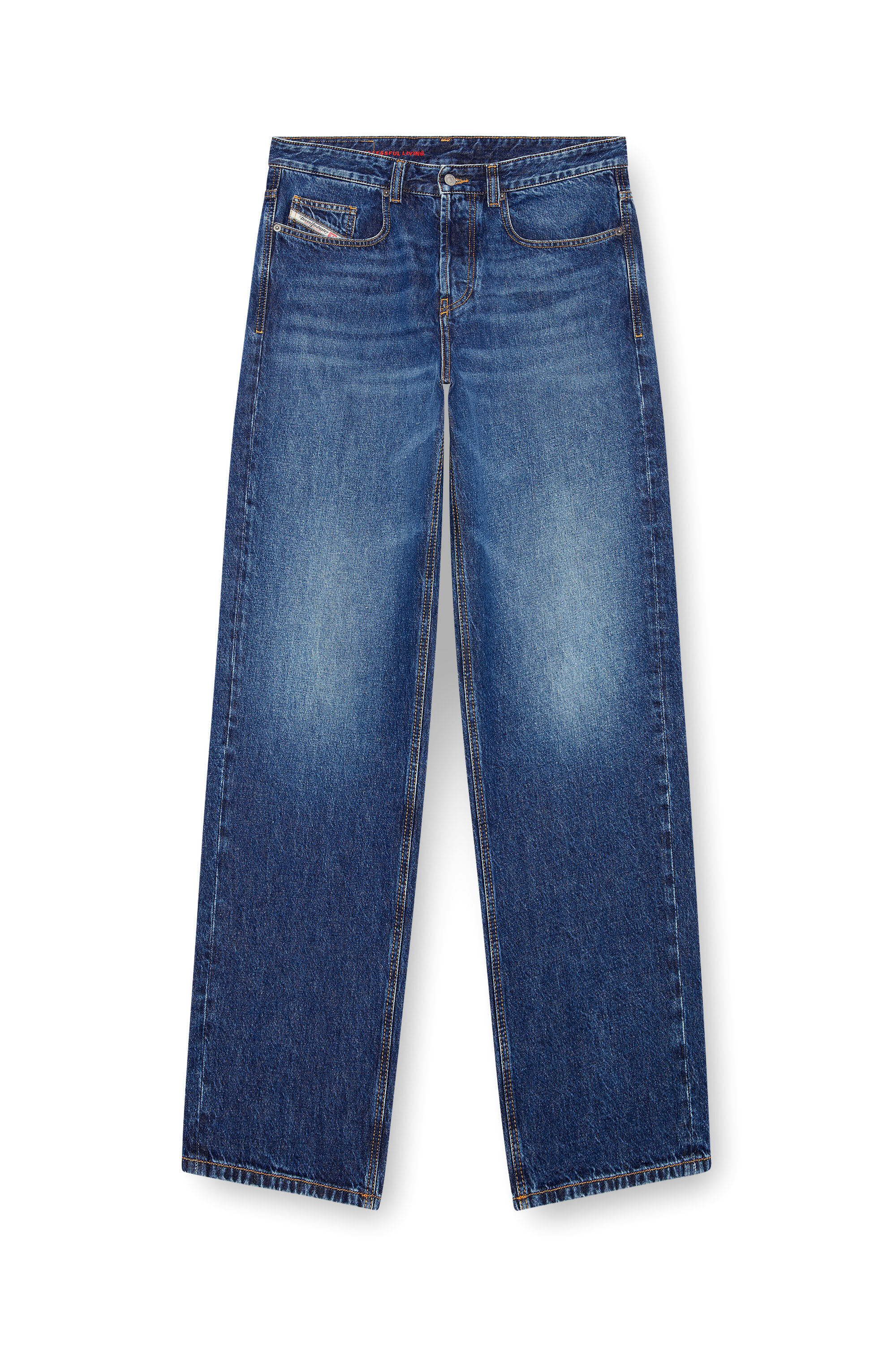 Diesel - Relaxed Jeans 2001 D-Macro 09I27 Homme, Bleu moyen - Image 2