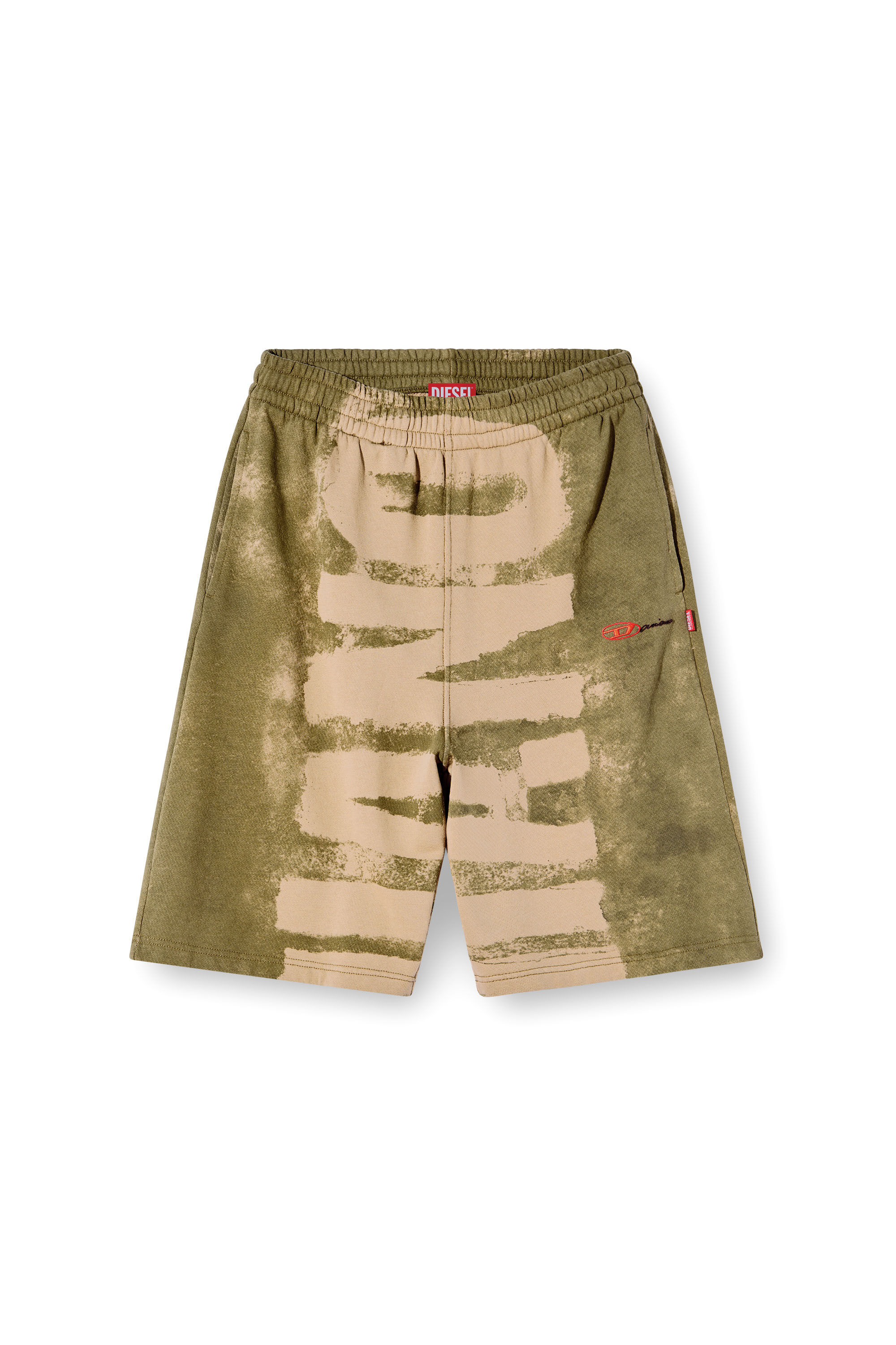 Diesel - P-MARSHY-BLEEDING-DD, Short de survêtement avec imprimé Damiano Mixte in Vert - 2