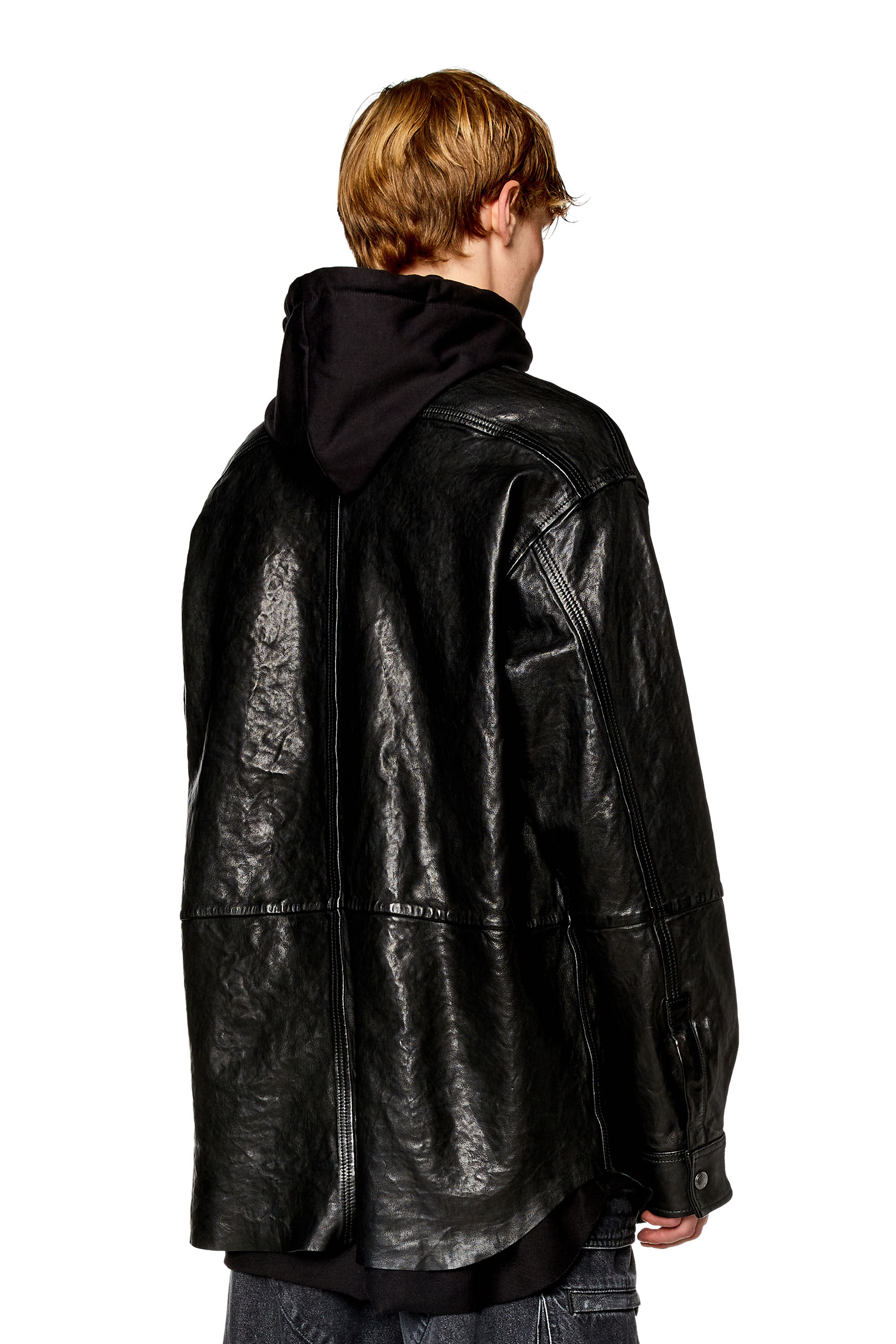 Diesel hooded leather jacket 2025