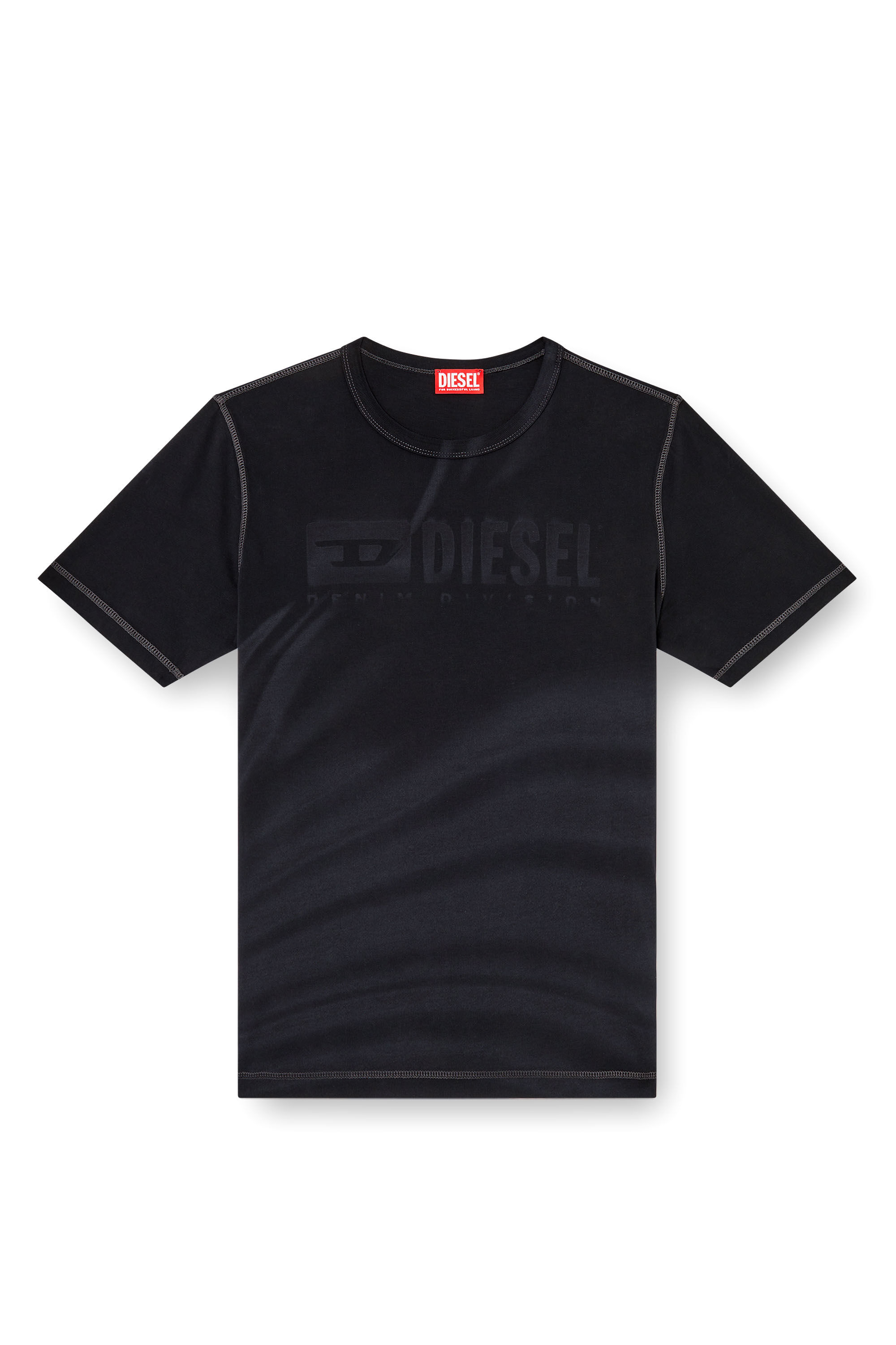 Diesel - T-ADJUST-R13, Male's Laser-faded logo T-shirt in Black - 2