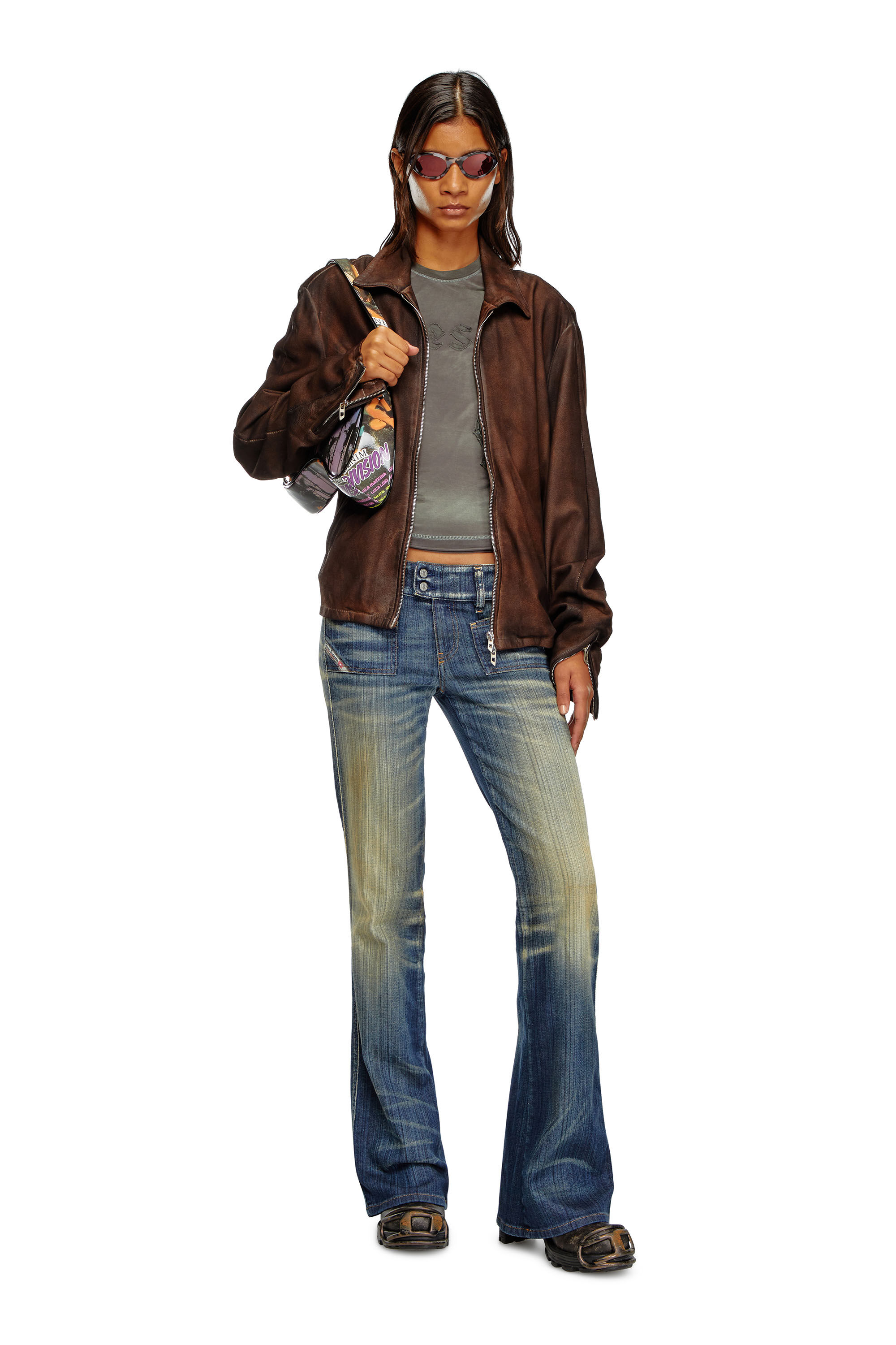 Diesel - Femme Bootcut and Flare Jeans D-Hush 09J46, Bleu Foncé - Image 1