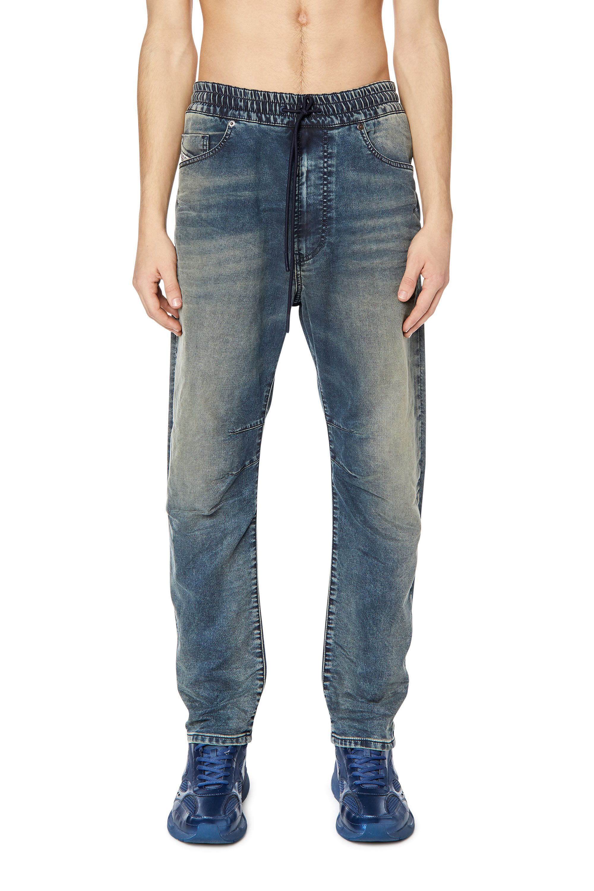 Diesel - Tapered 2040 D-Amage Joggjeans® 068DS, Male's Tapered 2040 D-Amage Joggjeans® in Dark Blue - 3