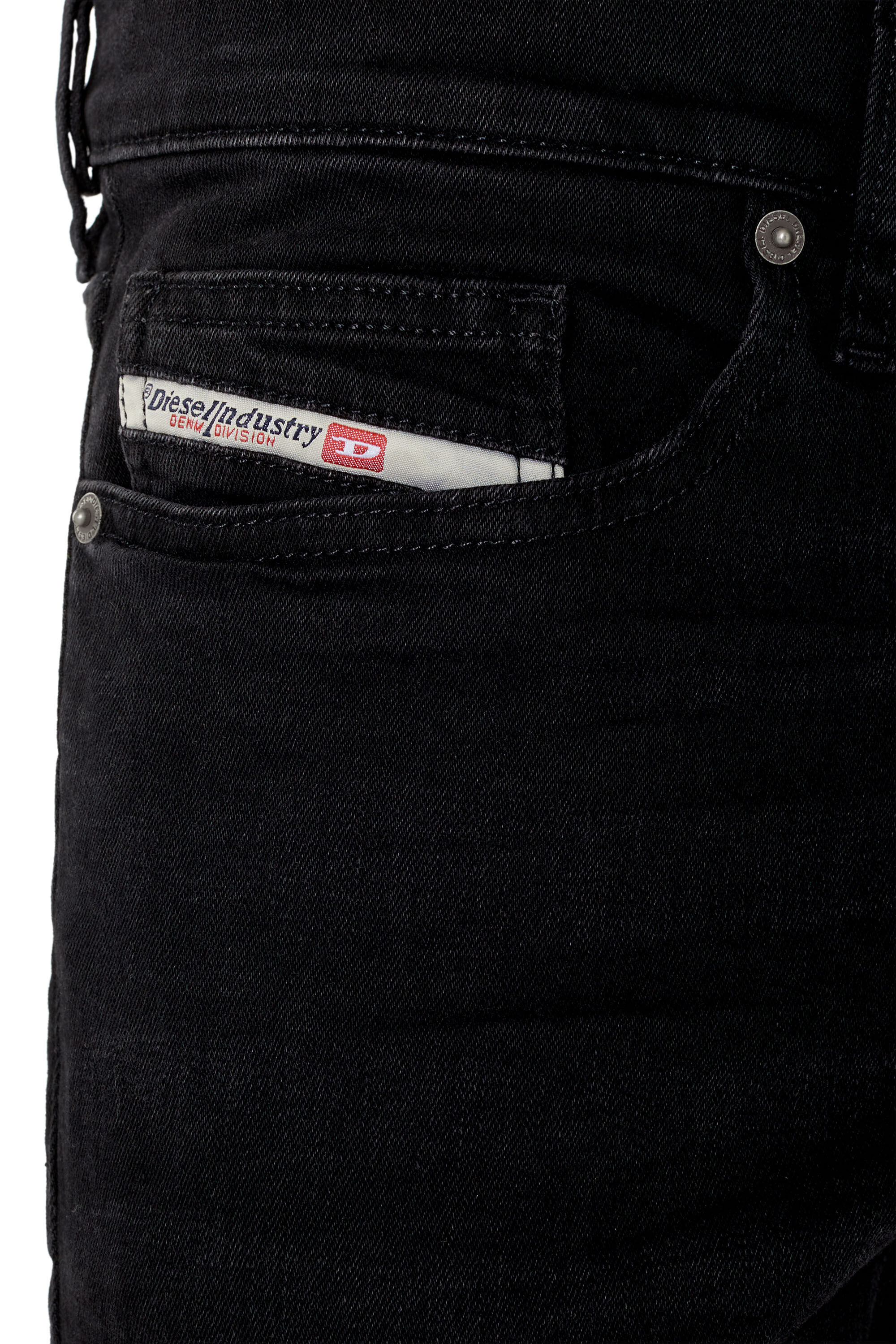 Diesel - D-Luster 0IHAU Slim Jeans, Noir/Gris foncé - Image 6