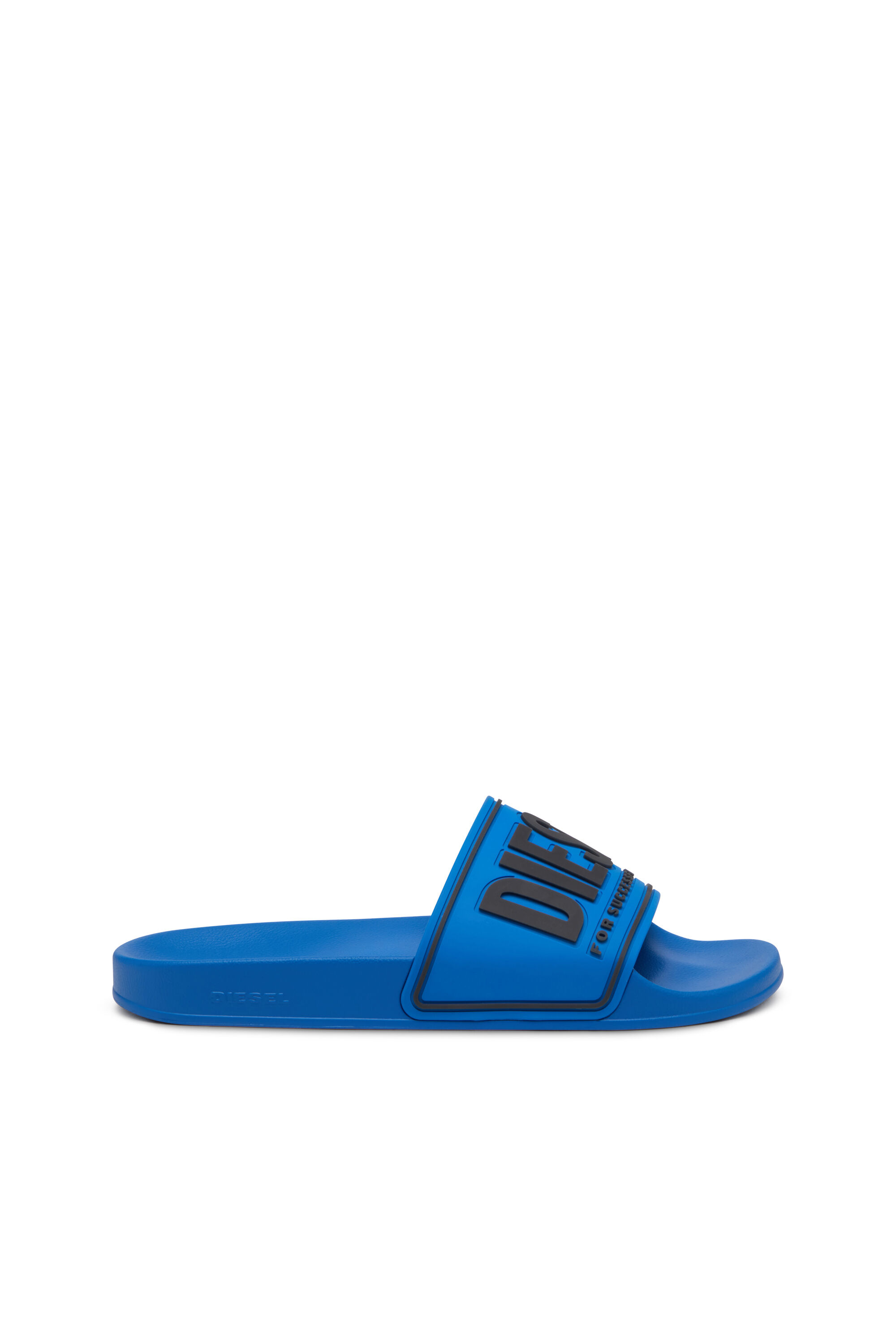 Diesel - SA-MAYEMI CC, Male's Sa-Mayemi-Pool slides with 3D logo in Blue/Black - 1
