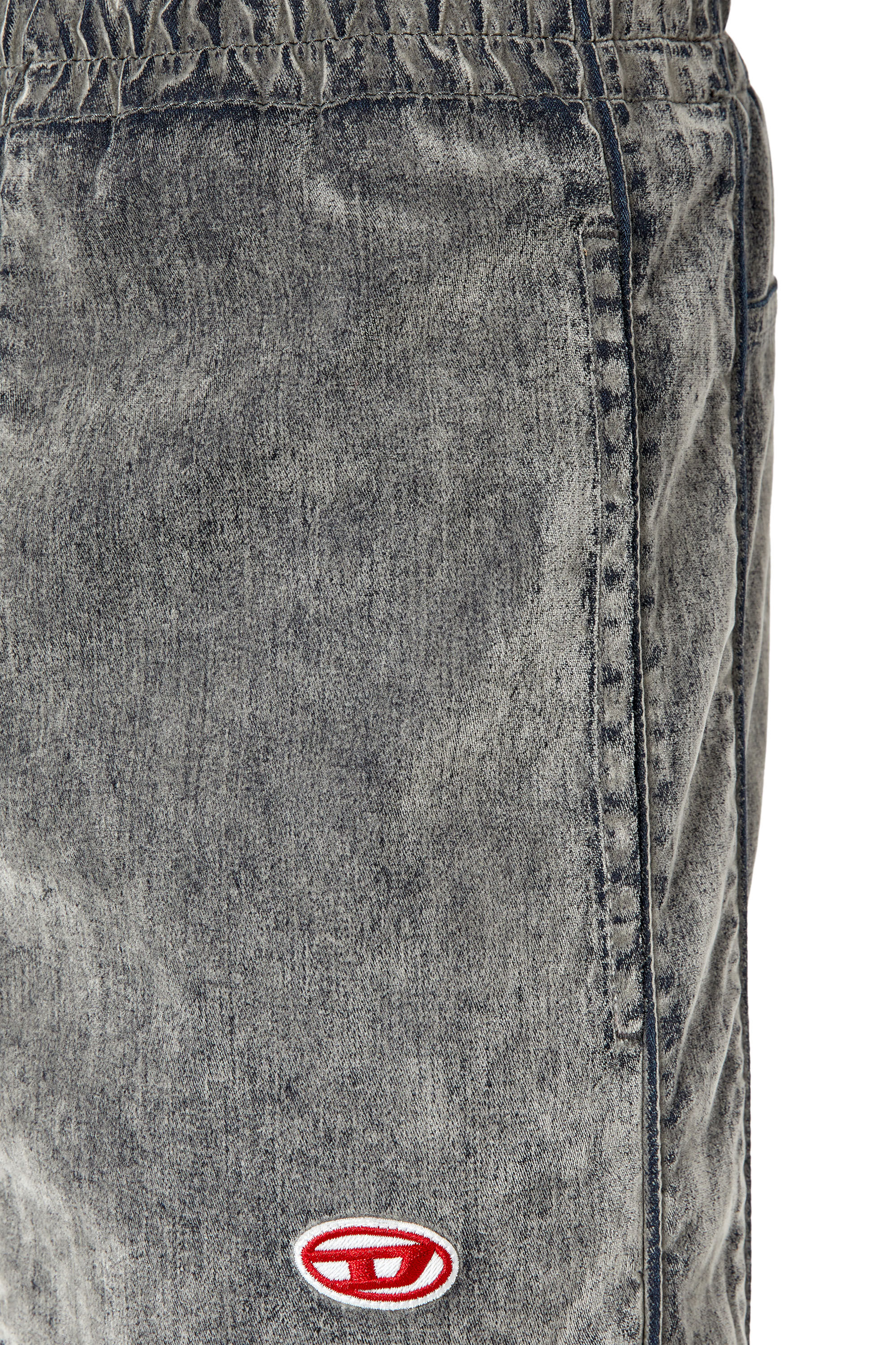 Diesel - D-Martians Track Denim 068CF Straight, Gris Clair - Image 4