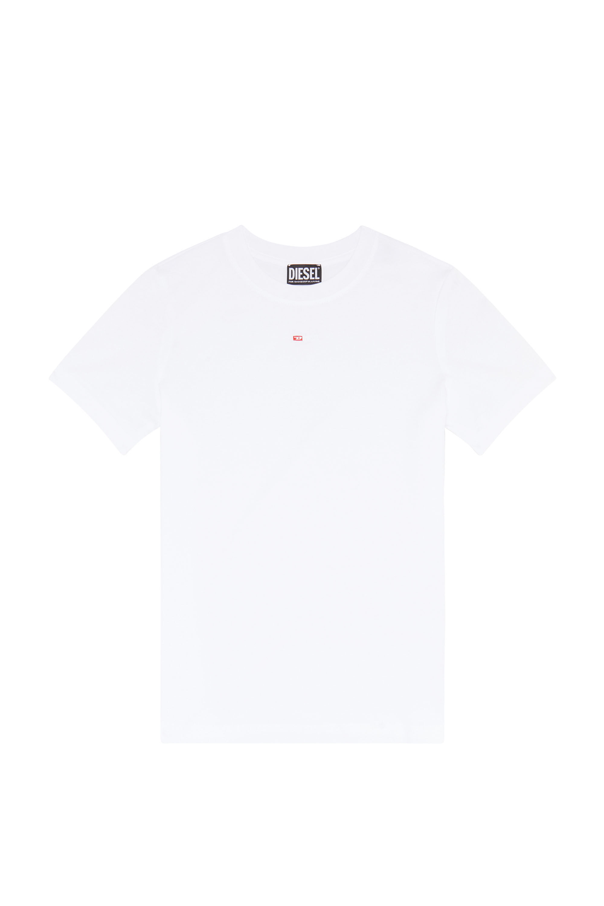 Diesel - T-REG-MICRODIV, Female's T-shirt with embroidered micro logo in White - 2