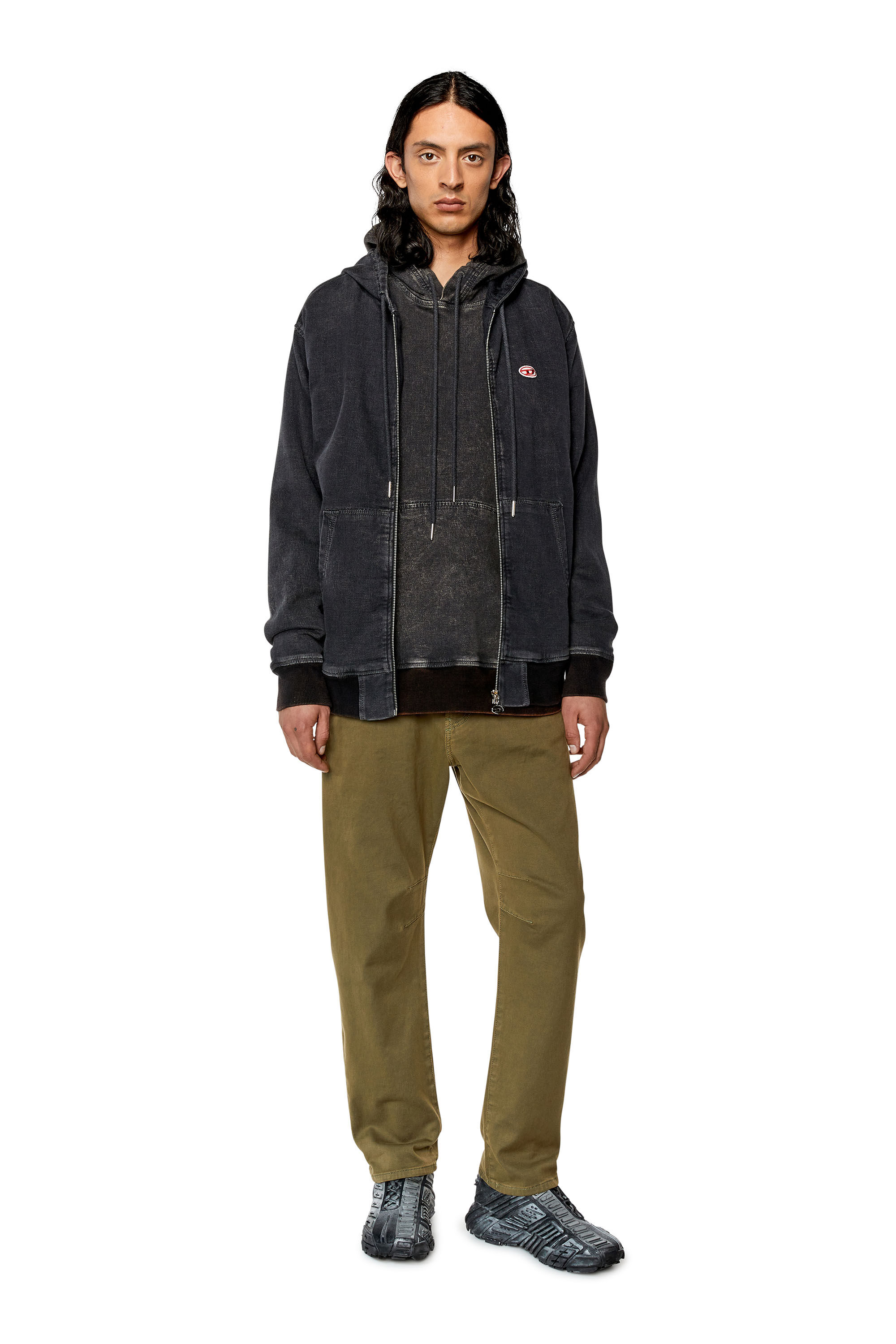 Diesel - Tapered 2040 D-Amage Joggjeans® 068DY, Male's Tapered 2040 D-Amage Joggjeans® in Military Green - 1