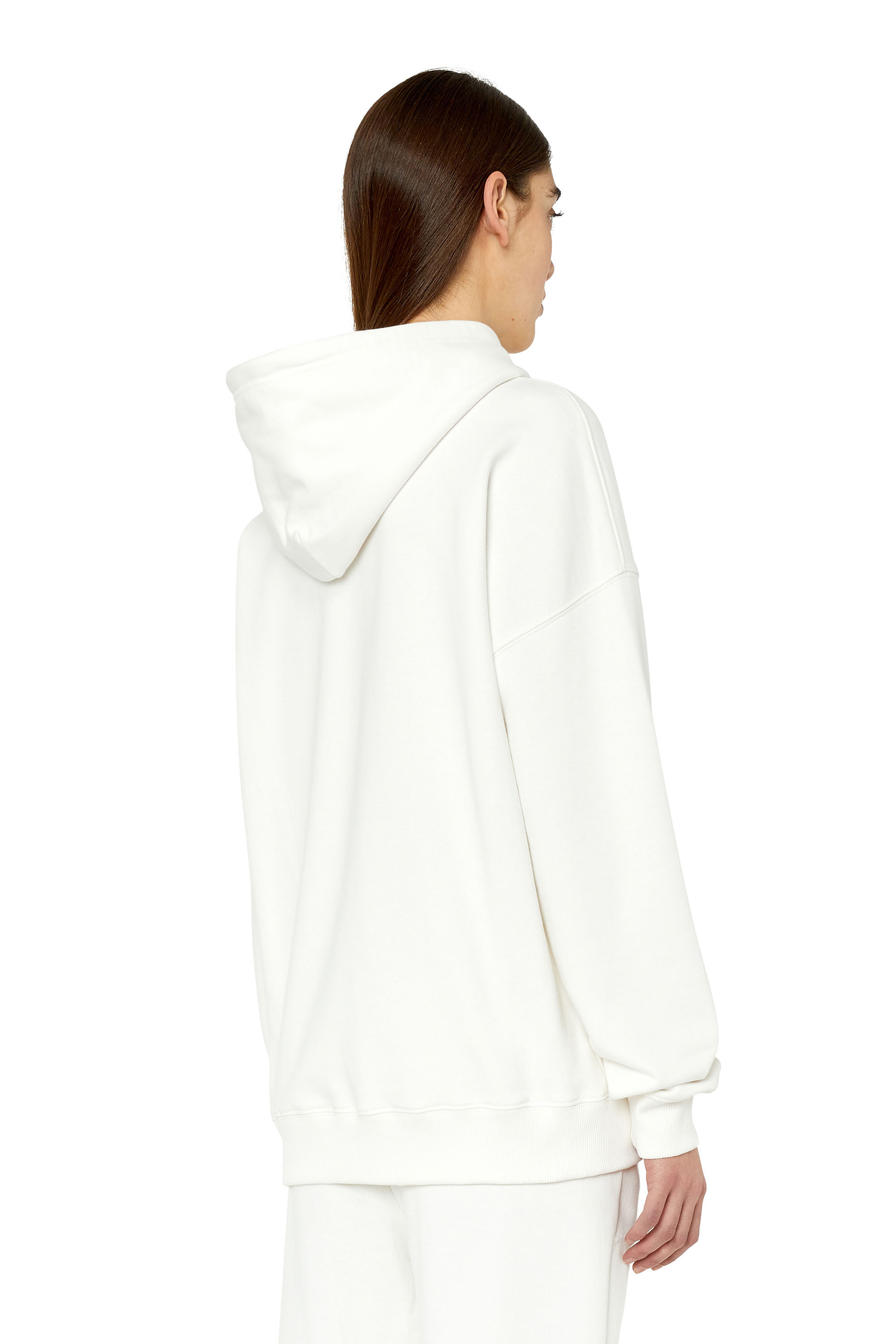 Diesel - F-REGGY-HOOD-DOVAL-PJ, Sweat-shirt à capuche avec empiècement oval D Femme in Blanc - 4