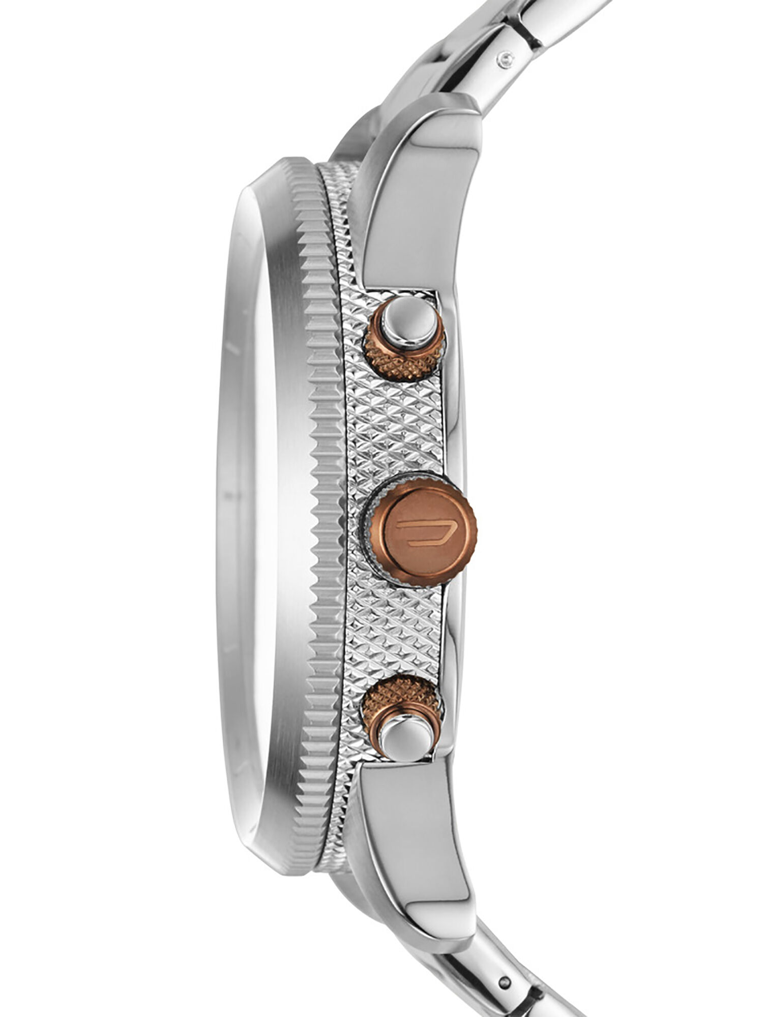 Diesel - DZ4457, Male's Round watch with rotating topring, 46 mm in Silver - 2