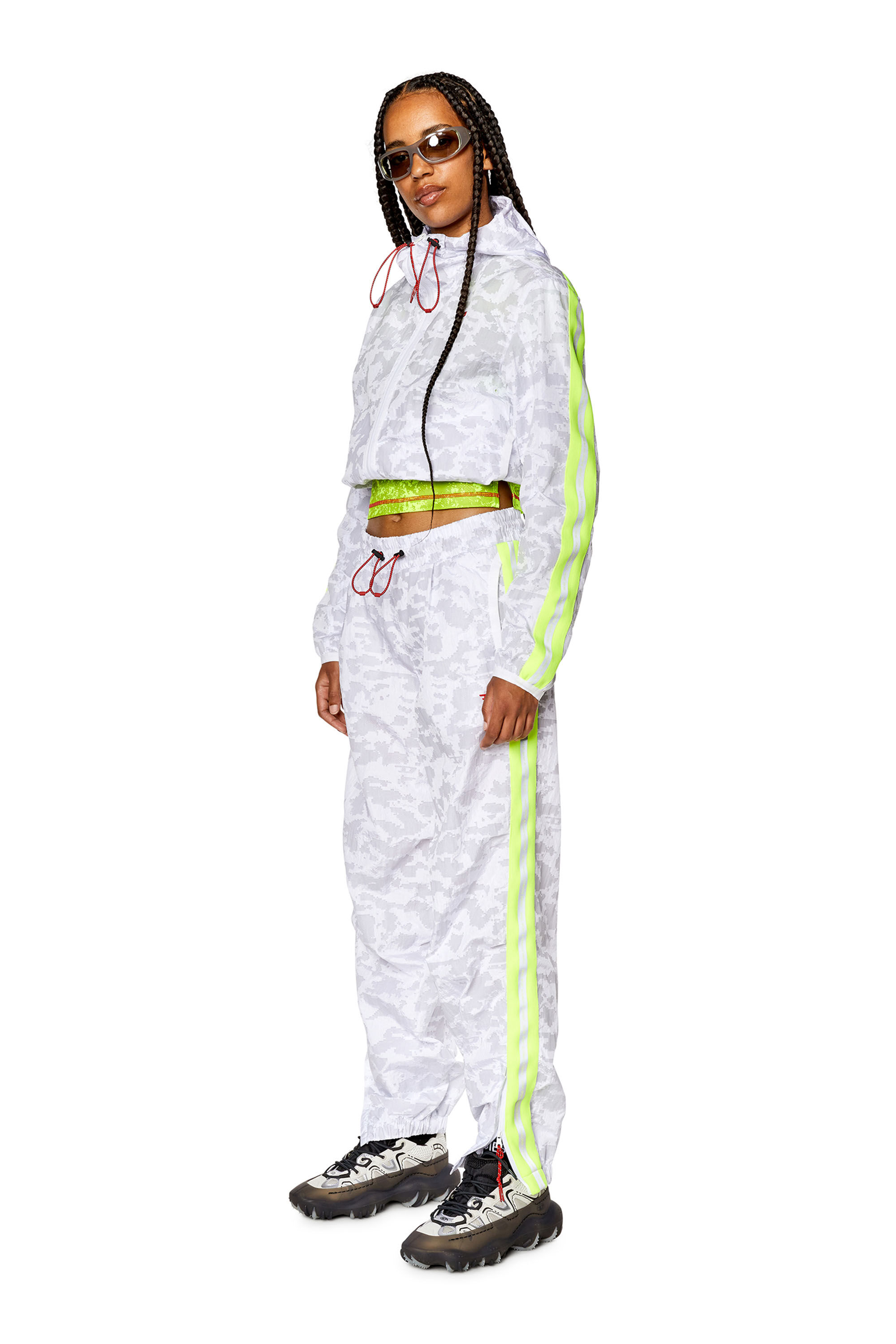 Diesel - AWWB-ELIZA-HT43, Female Track pants with pixelated print in Multicolor - Image 1
