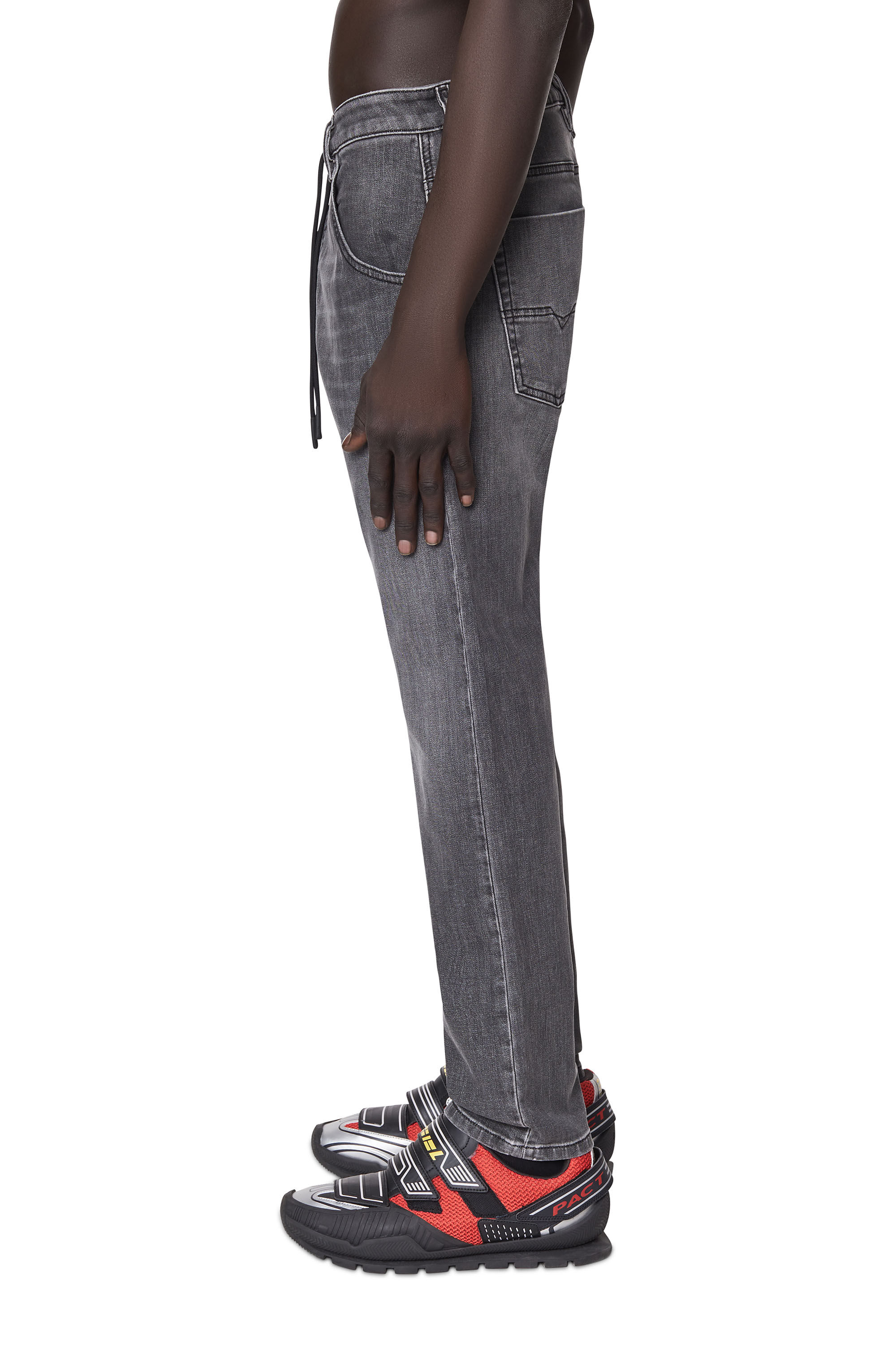 Diesel - Krooley JoggJeans® 09D06 Tapered, Black/Dark Grey - Image 5