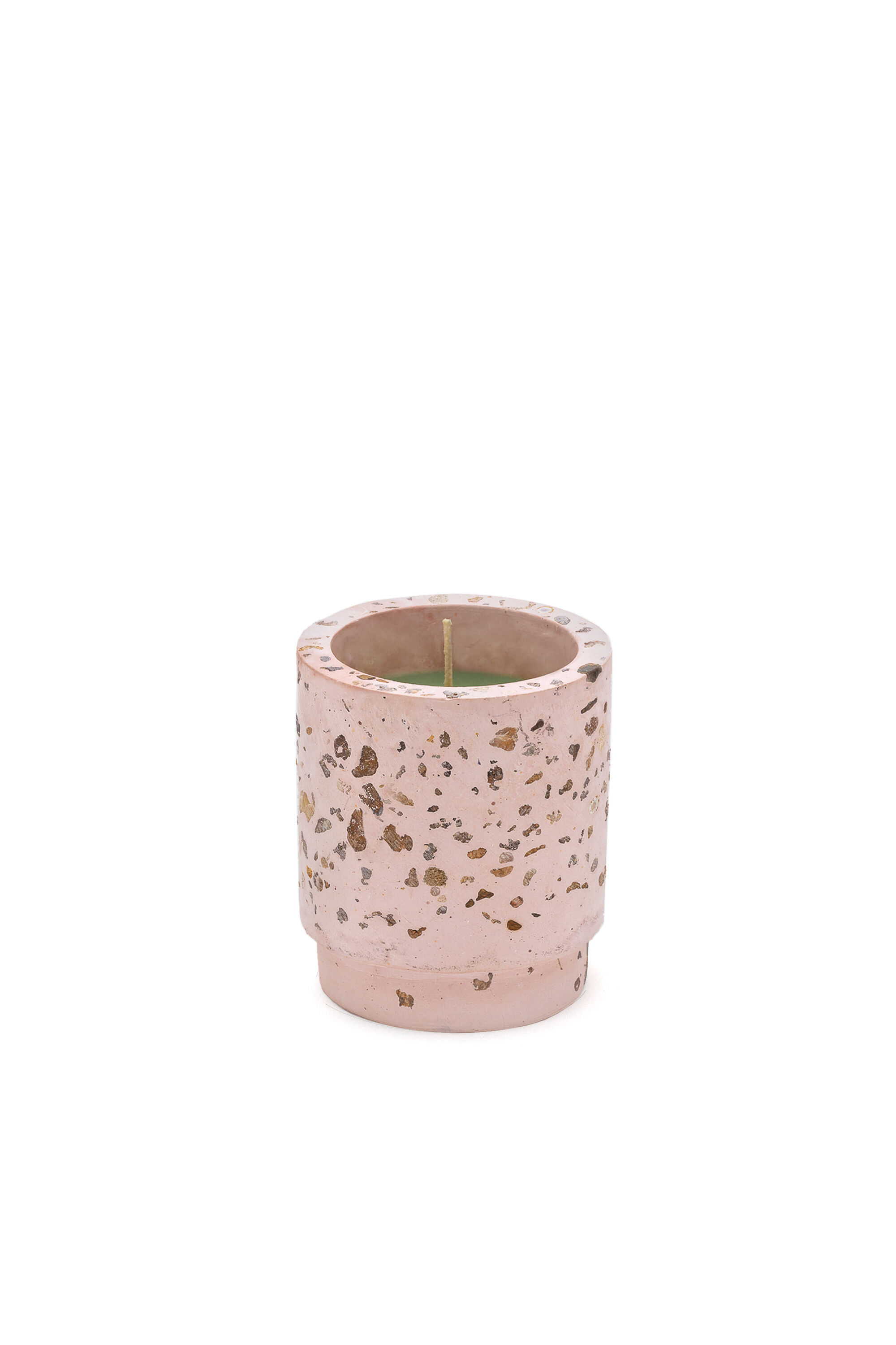 Diesel - 11151 HOME SCENTS, Bougie dans un bougeoir en ciment "Diesel green possessed tropicalia" Mixte in Rose - 1