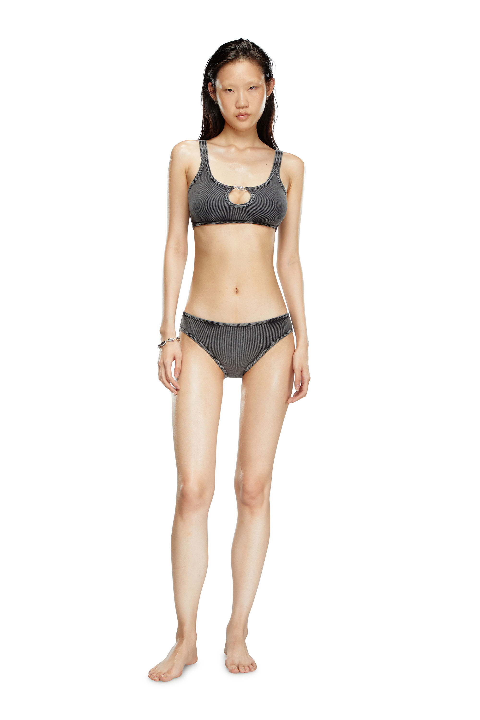 Diesel - UFPN-D-OVAL-HIGH-WAISTED-BRIEF, Noir - Image 2