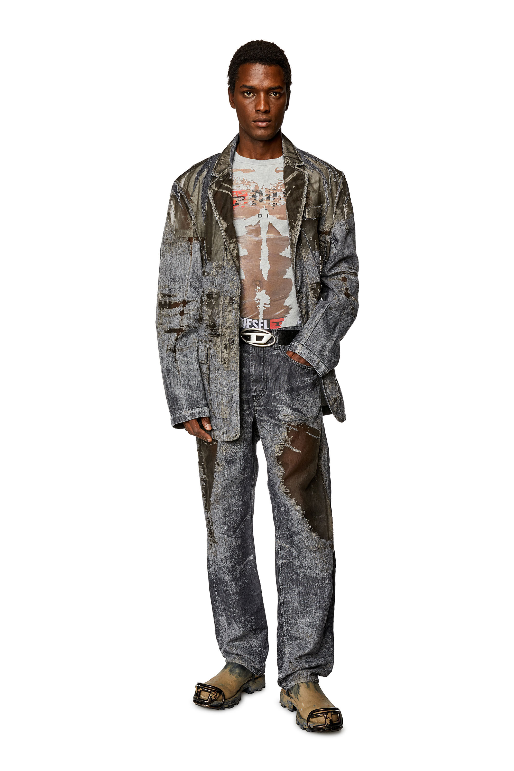 Diesel - Male's Straight Jeans 2010 D-Macs 007T7, Black/Dark Grey - 1
