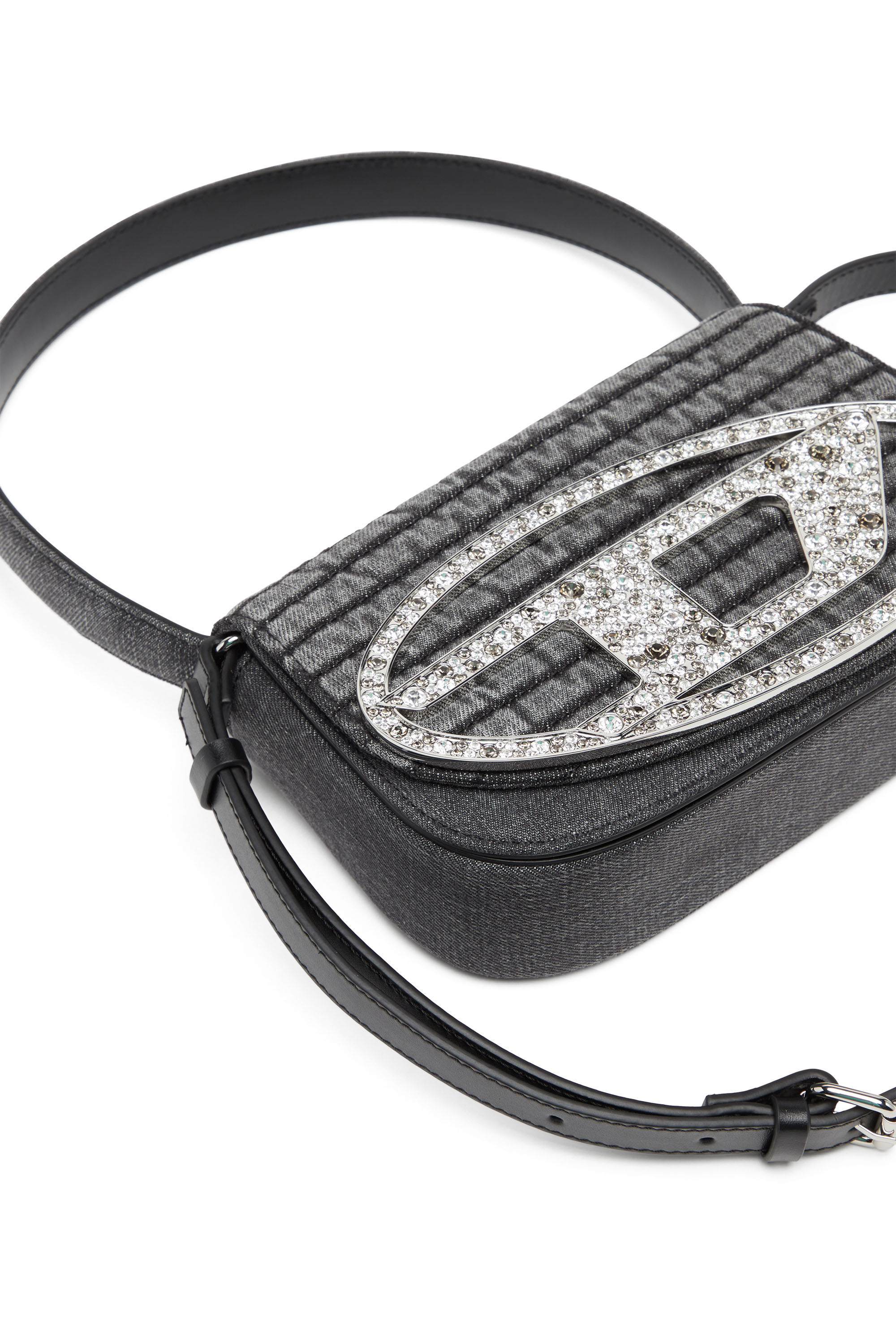Diesel - 1DR, Female's 1DR Shoulder Bag - Iconic shoulder bag in padded denim in Black - 5