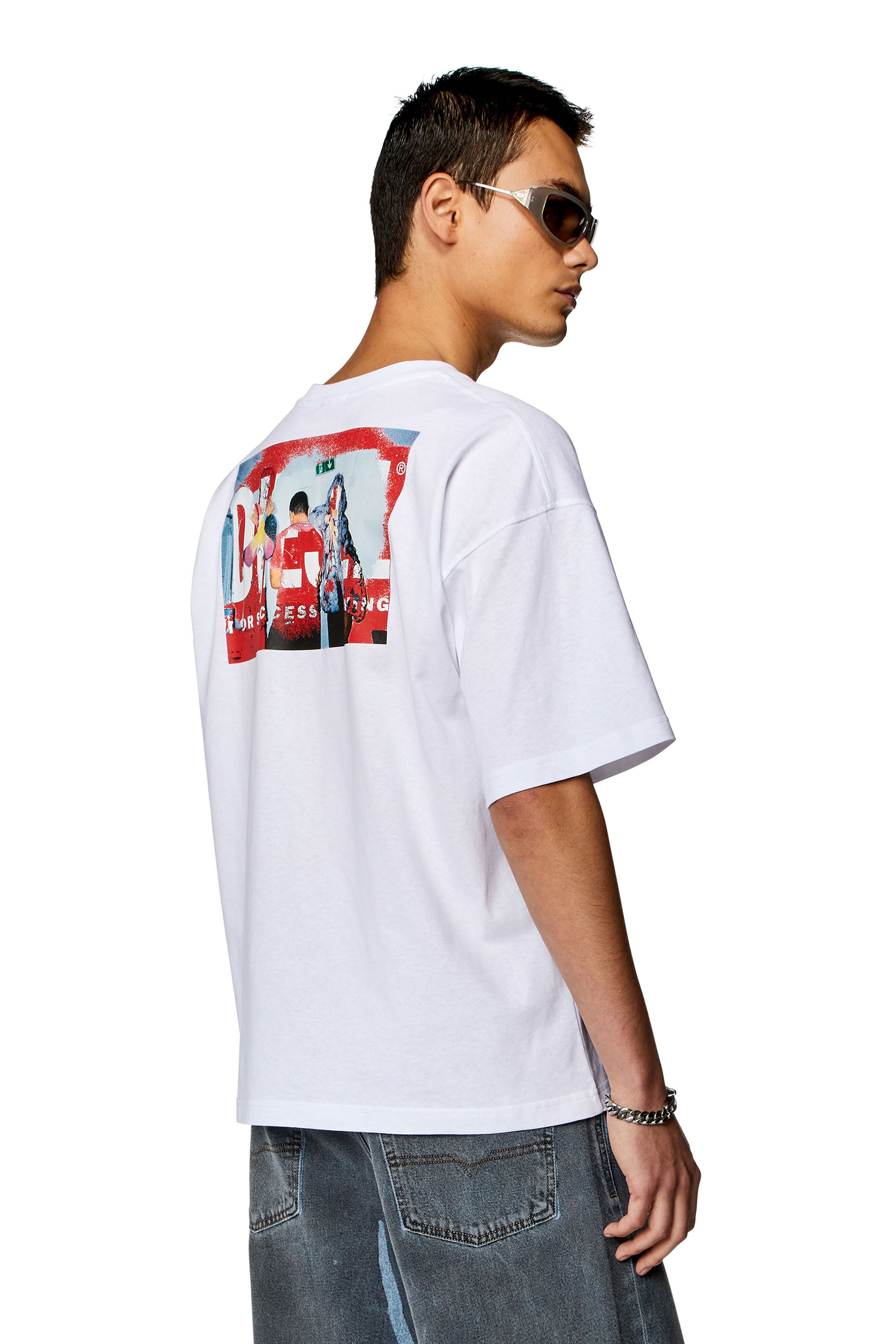 Diesel - T-BOXT-N11, Homme T-shirt avec logo imprimé photo in Blanc - Image 3