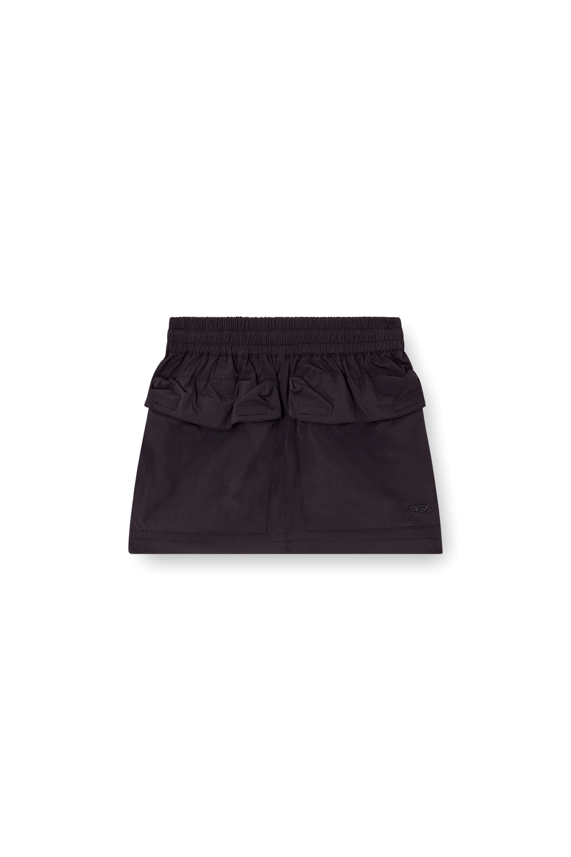 Diesel - O-CEAN, Mini-jupe froissée avec poches utility Femme in Noir - 2