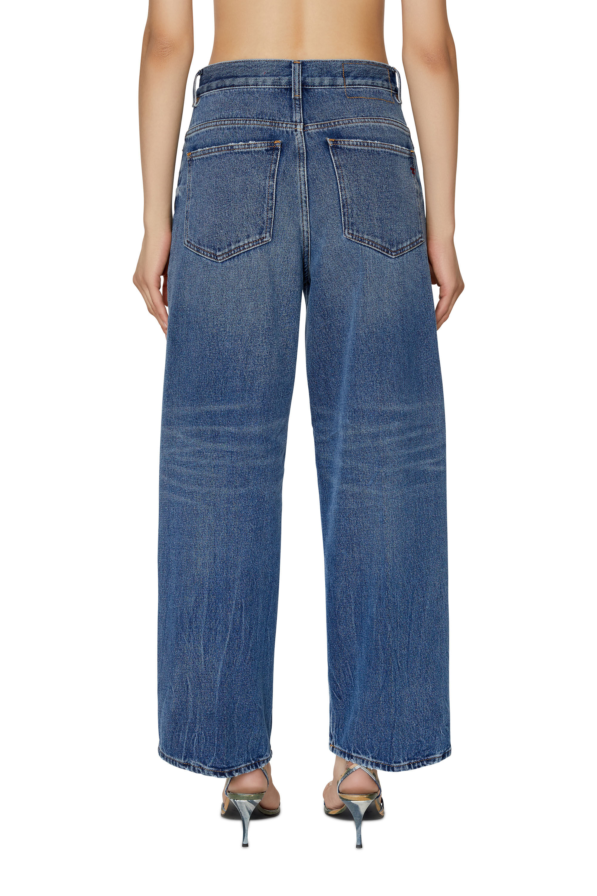 Diesel - 2000 Widee 09E03 Bootcut and Flare Jeans, Medium Blue - Image 5