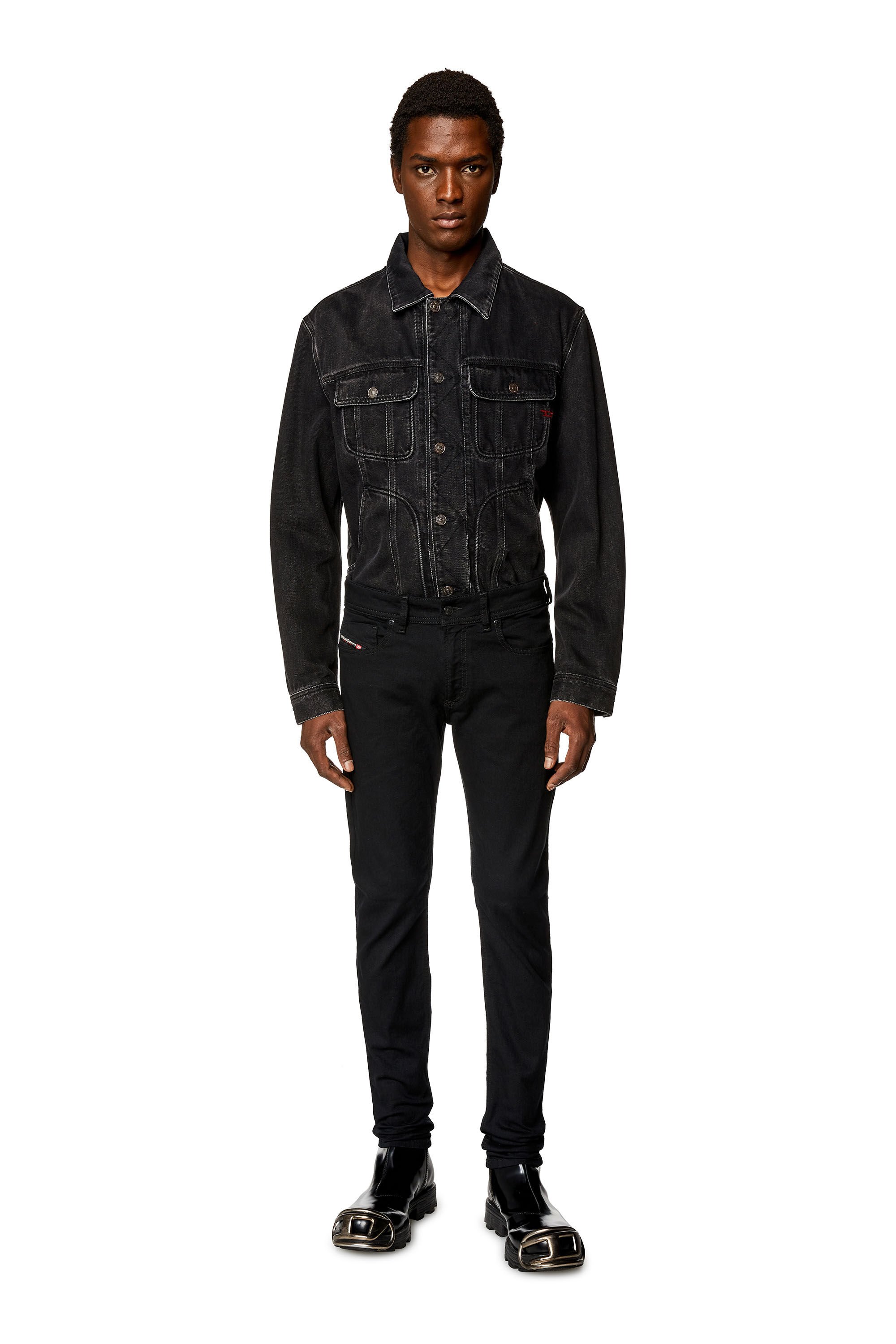 Black denim skinny best sale jeans