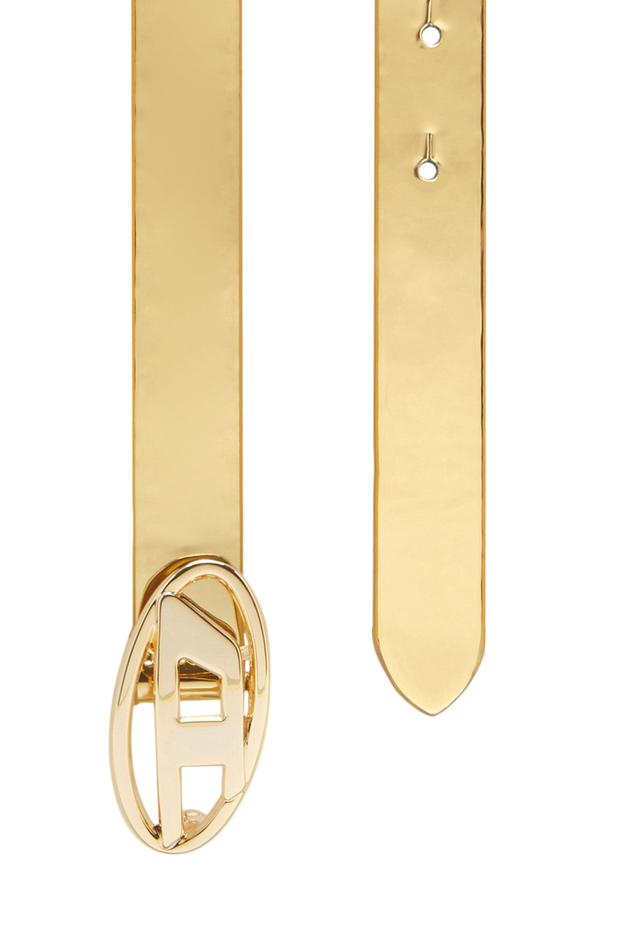 Women s Slim metallic belt Gold Diesel