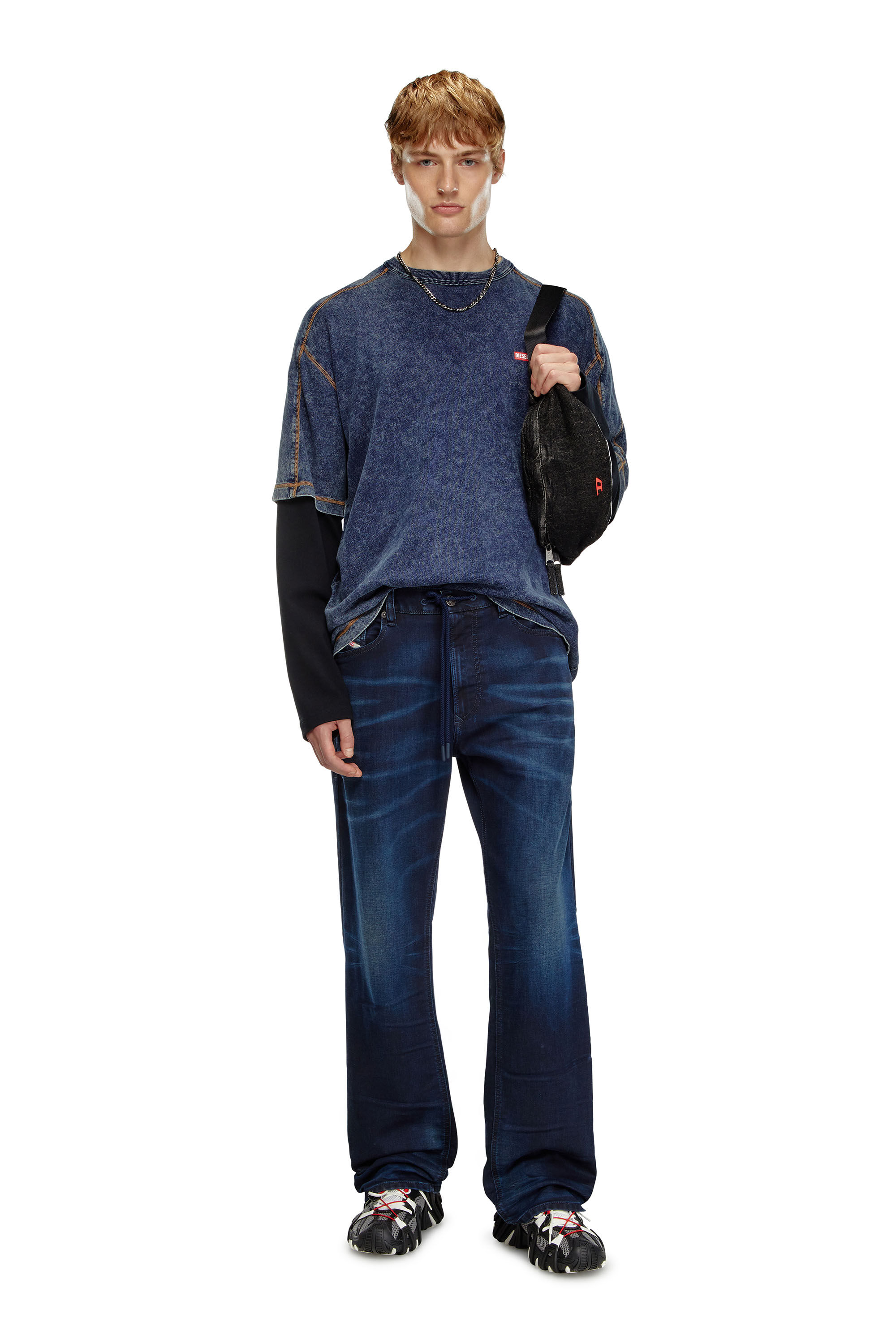 Diesel - Male Straight 2080 D-Reel Joggjeans® 09J35, Dark Blue - Image 1