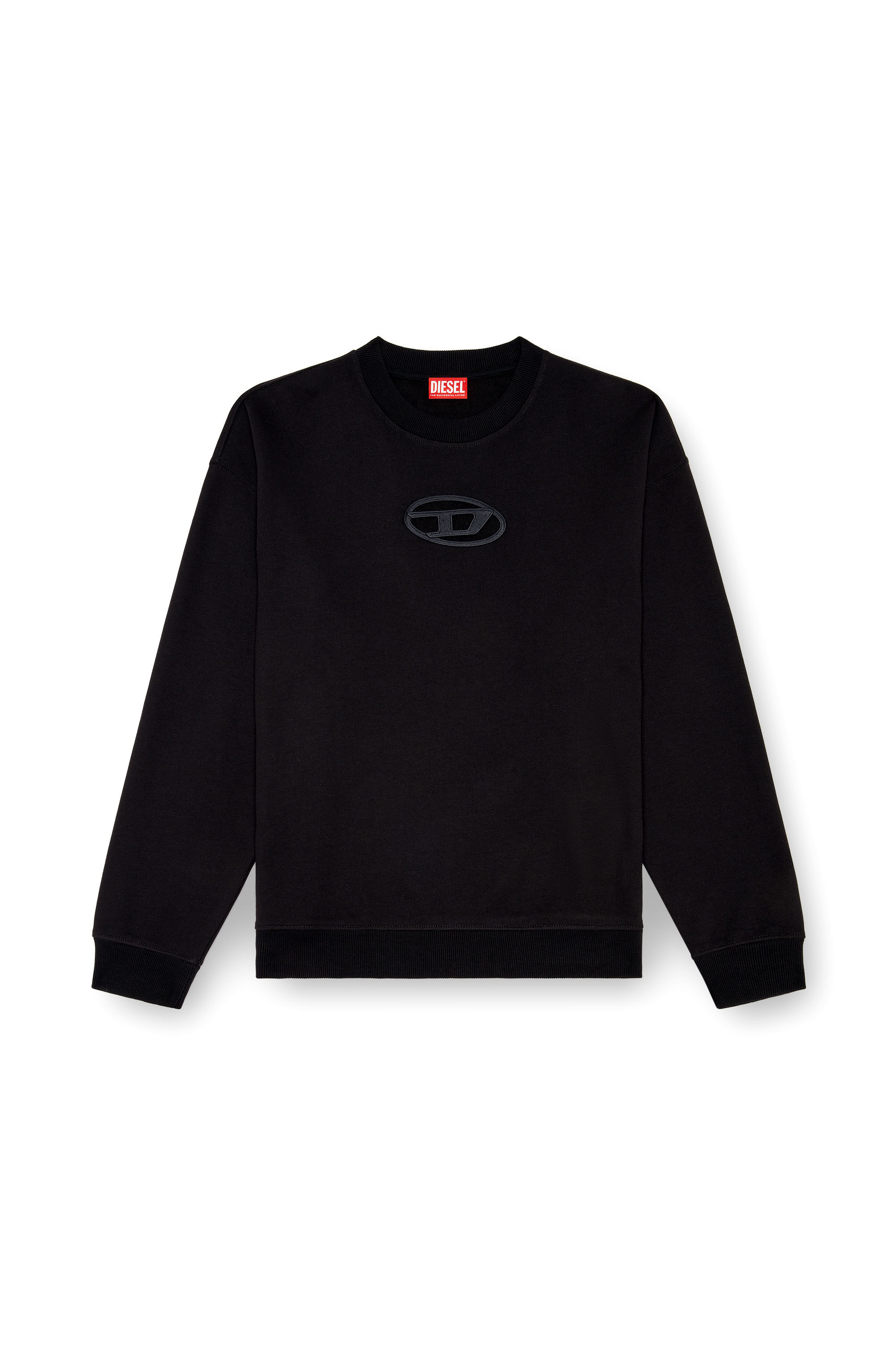 Diesel - S-BOXT-OD, Male's Sweatshirt with cut-out Oval D logo in Black - 2