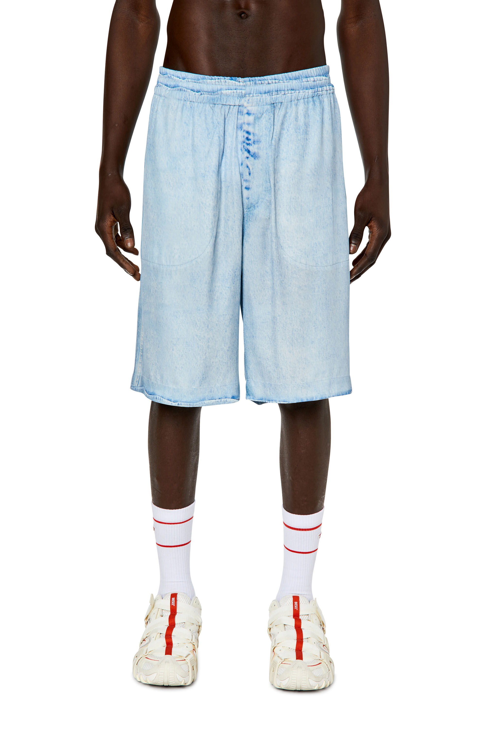 Diesel - P-FERG-DNM, Short avec imprimé trompe-l'œil Homme in Bleu - 3