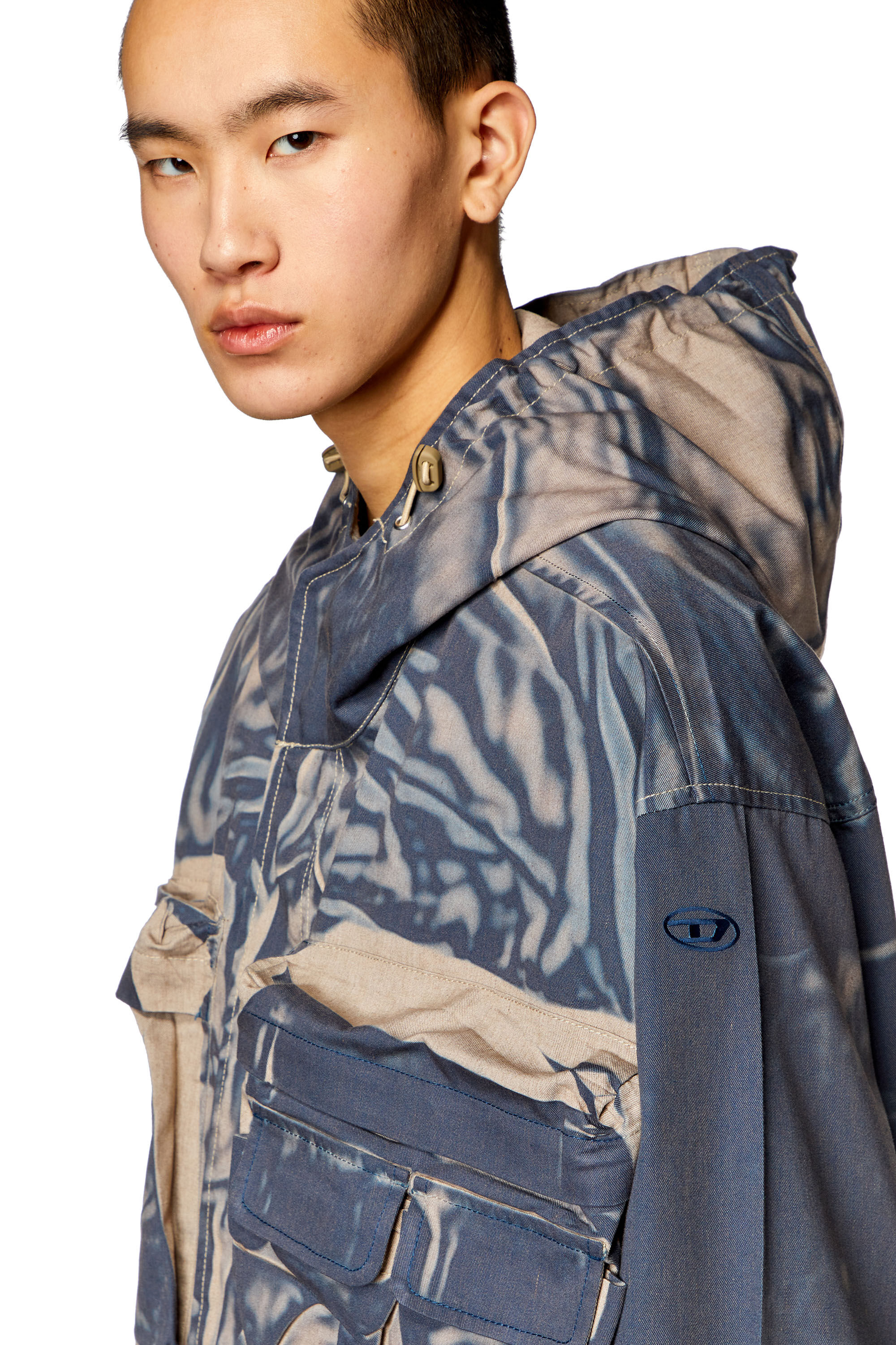 輝く高品質な creased with jacket Cargo Men's print Diesel | Multicolor | ジャケット・アウター