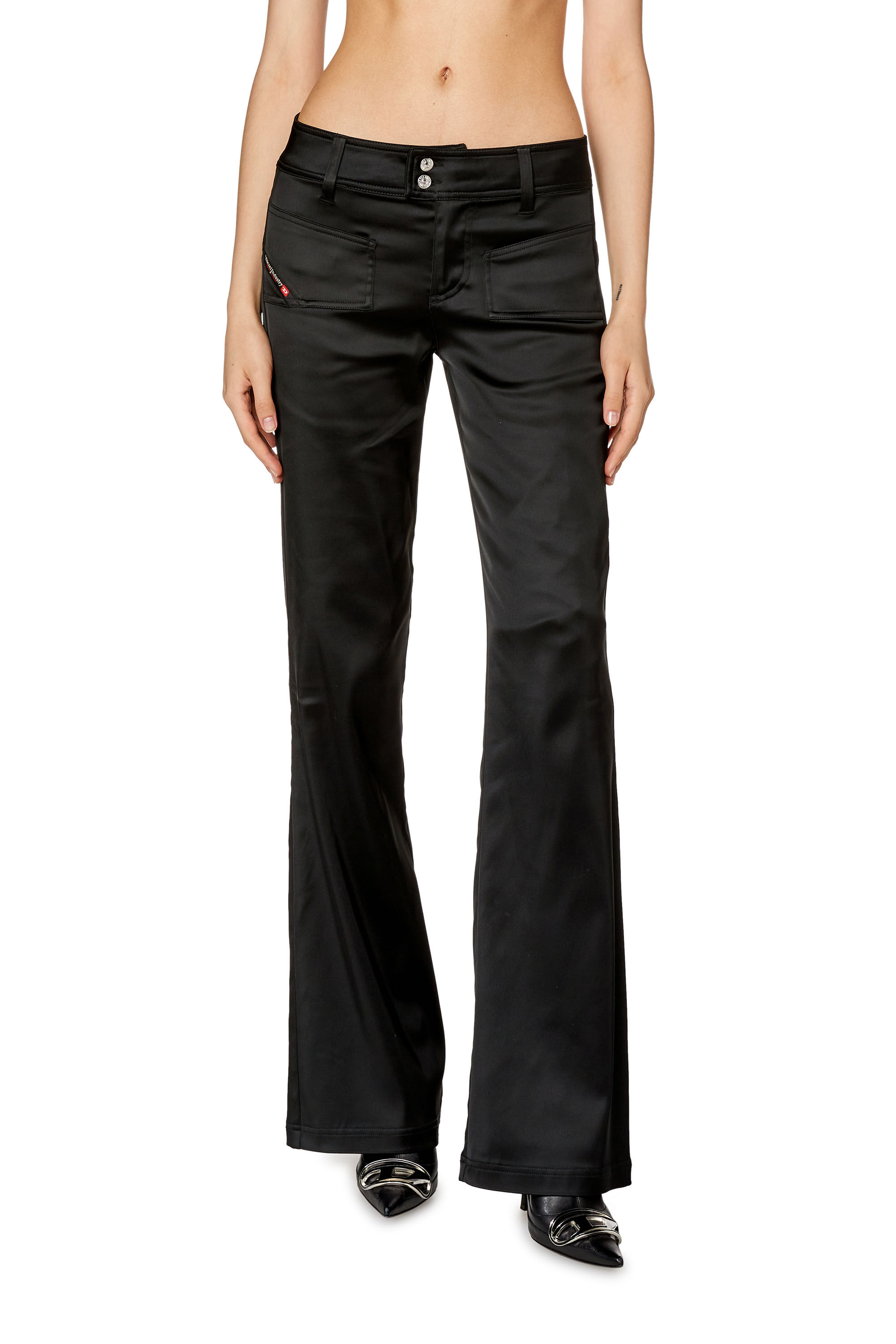 Pantalon satin noir brillant femme outlet