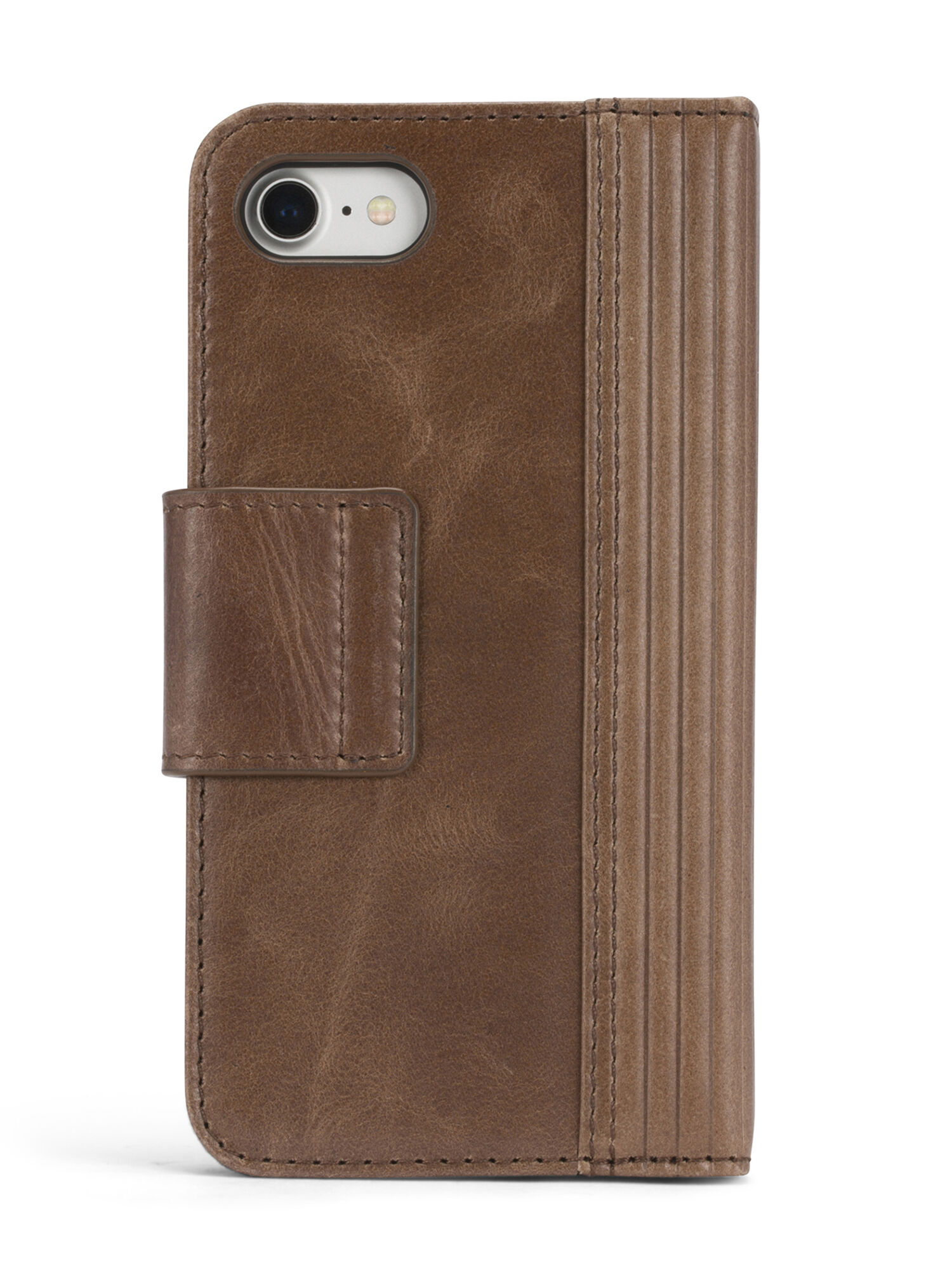 Diesel - BROWN LINED LEATHER IPHONE 8/7 FOLIO,  - Image 6