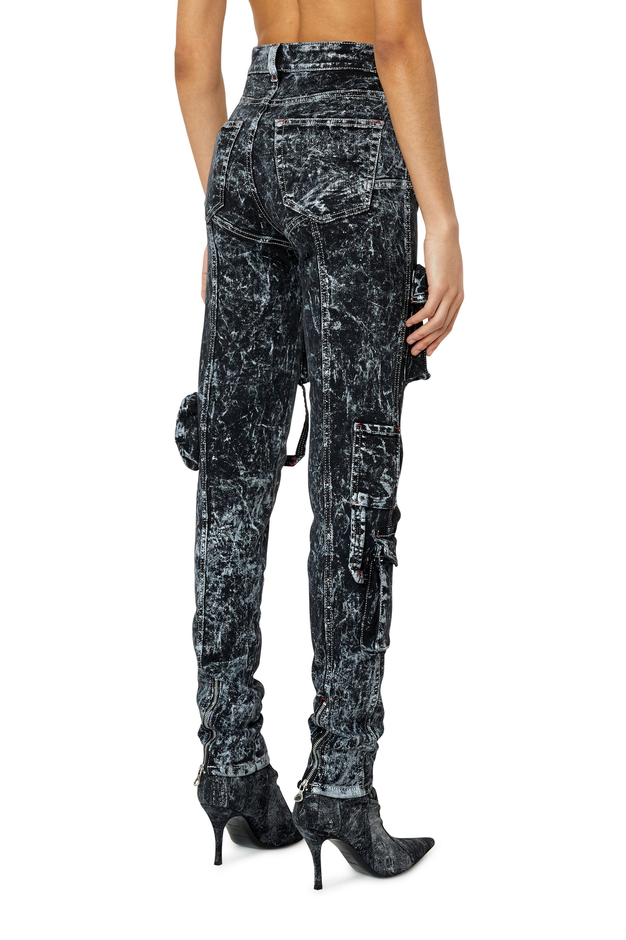Diesel - Female's Skinny Jeans 1984 Slandy-High 0EMAZ, Black/Dark Grey - 5