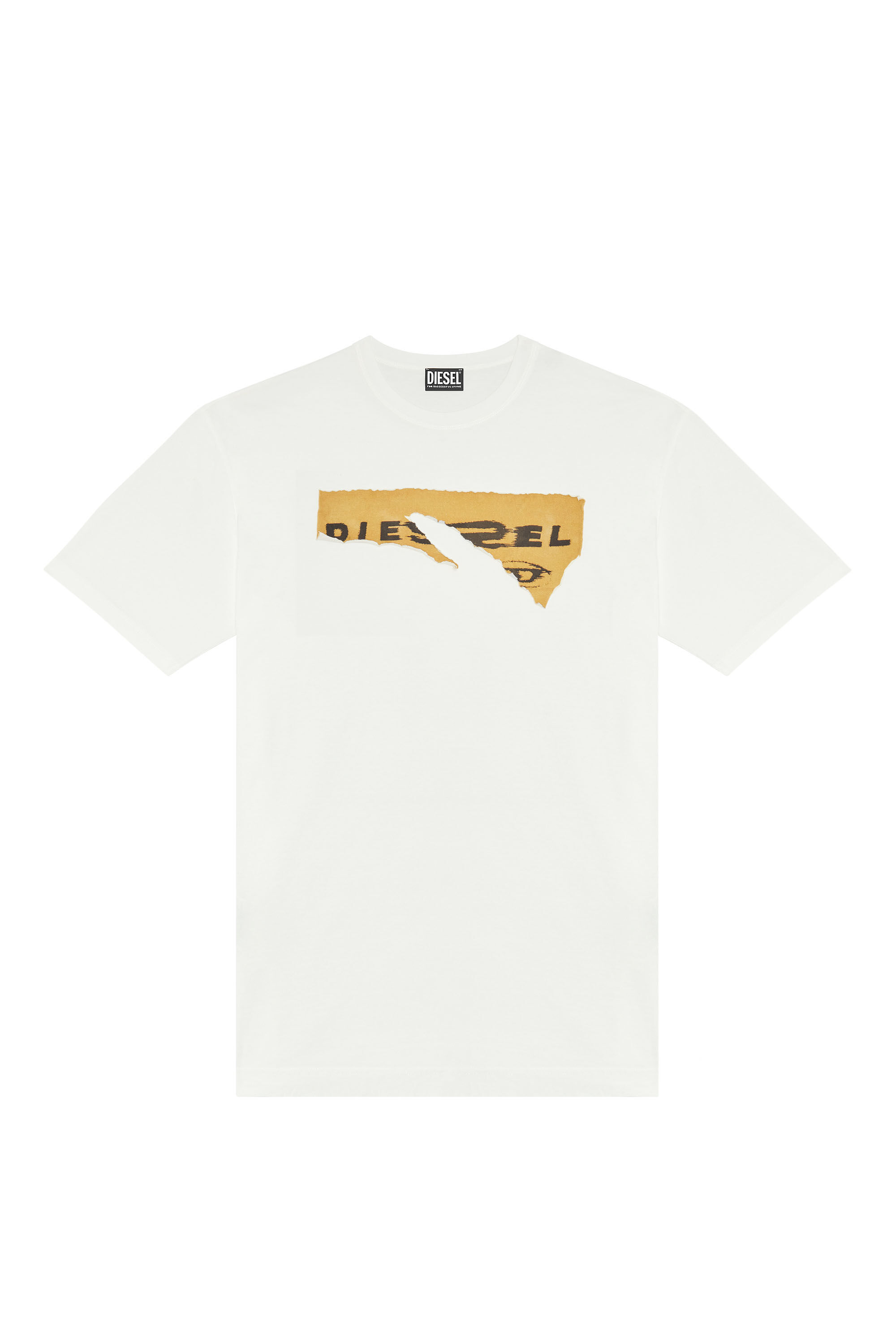 Diesel - T-WASH-POFF, Male's T-shirt with peel-off patches in White - 5