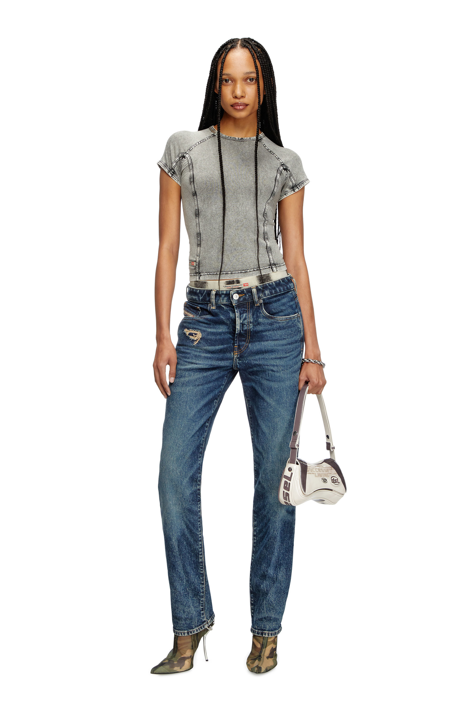 Diesel - Female's Regular Jeans 1989 D-Mine 007Y3, Dark Blue - 1