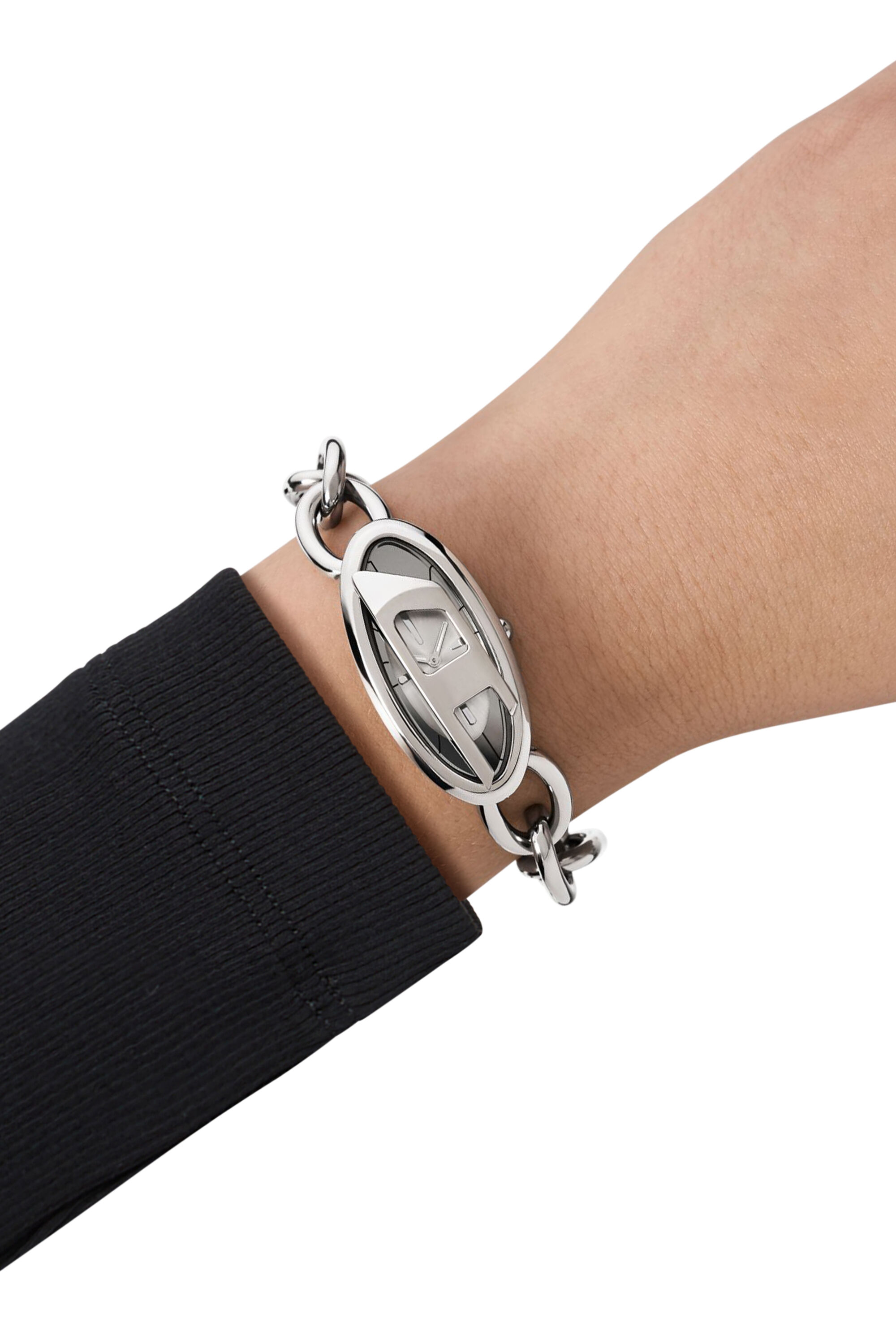 Diesel - DZ5609 WATCH, Female's D-Era Two -Hand Stainless Steel Watch in Silver - 4