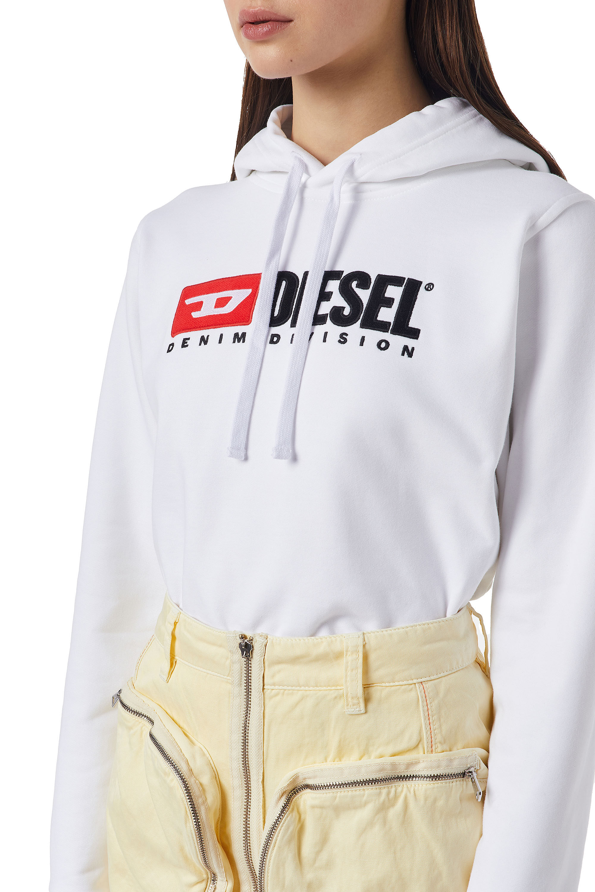 Diesel - F-REGGY-HOOD-DIV, Female's Denim Division hoodie in White - 5