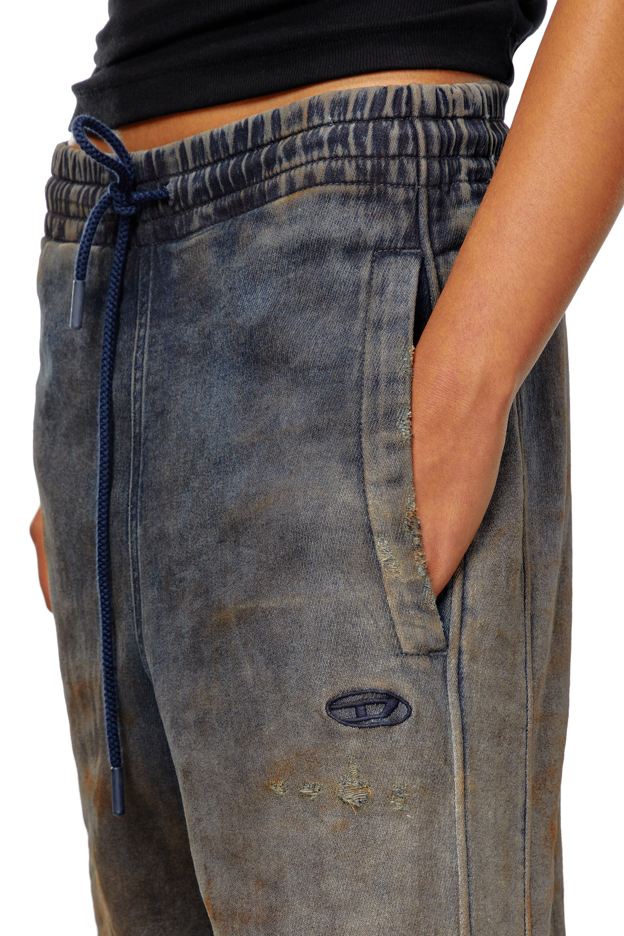 Diesel - Femme Straight D-Martians Track Denim 068LV, Bleu Foncé - Image 4