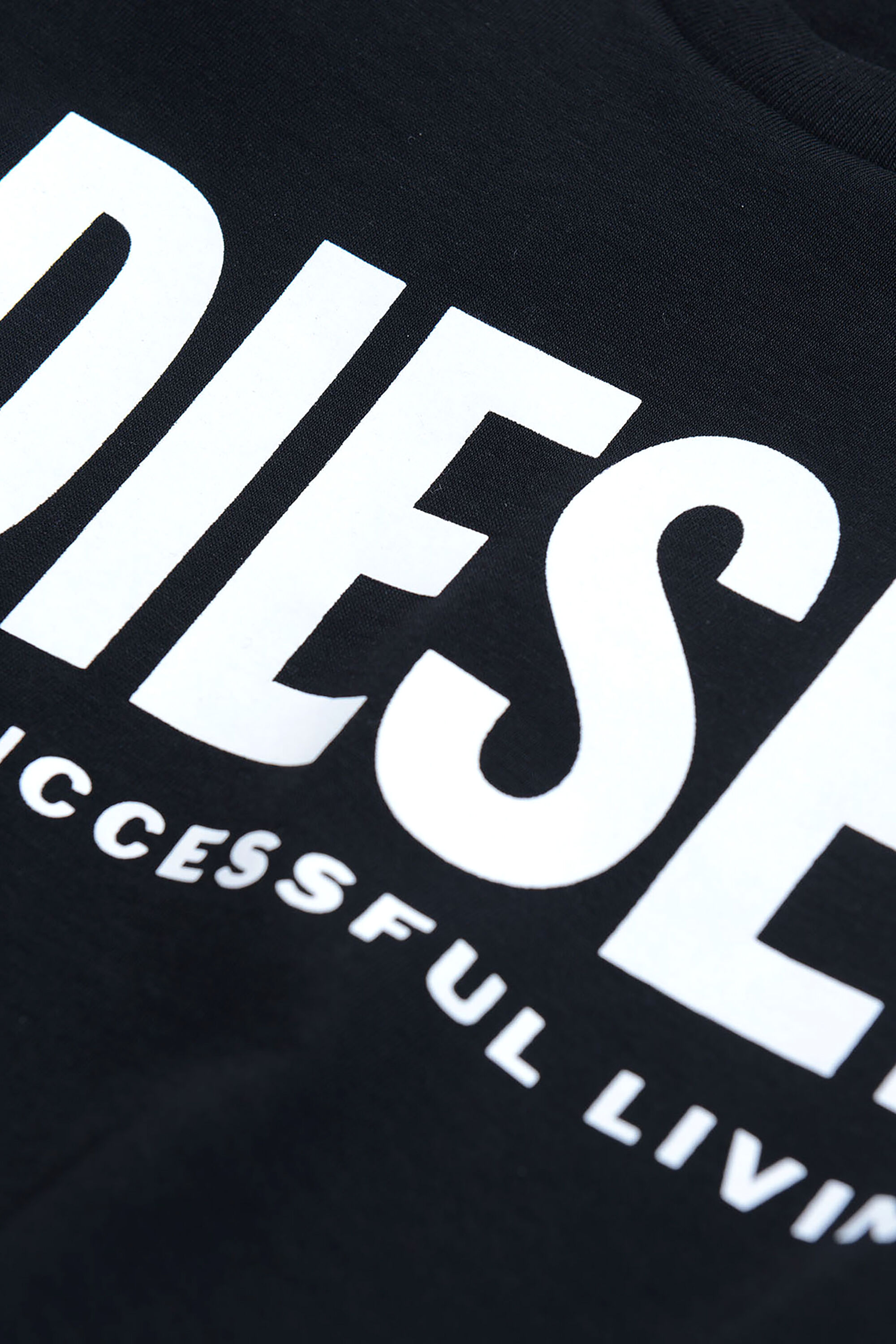Diesel - TJUSTLOGO, Unisex's Logo T-shirt in fine cotton jersey in Black - 3