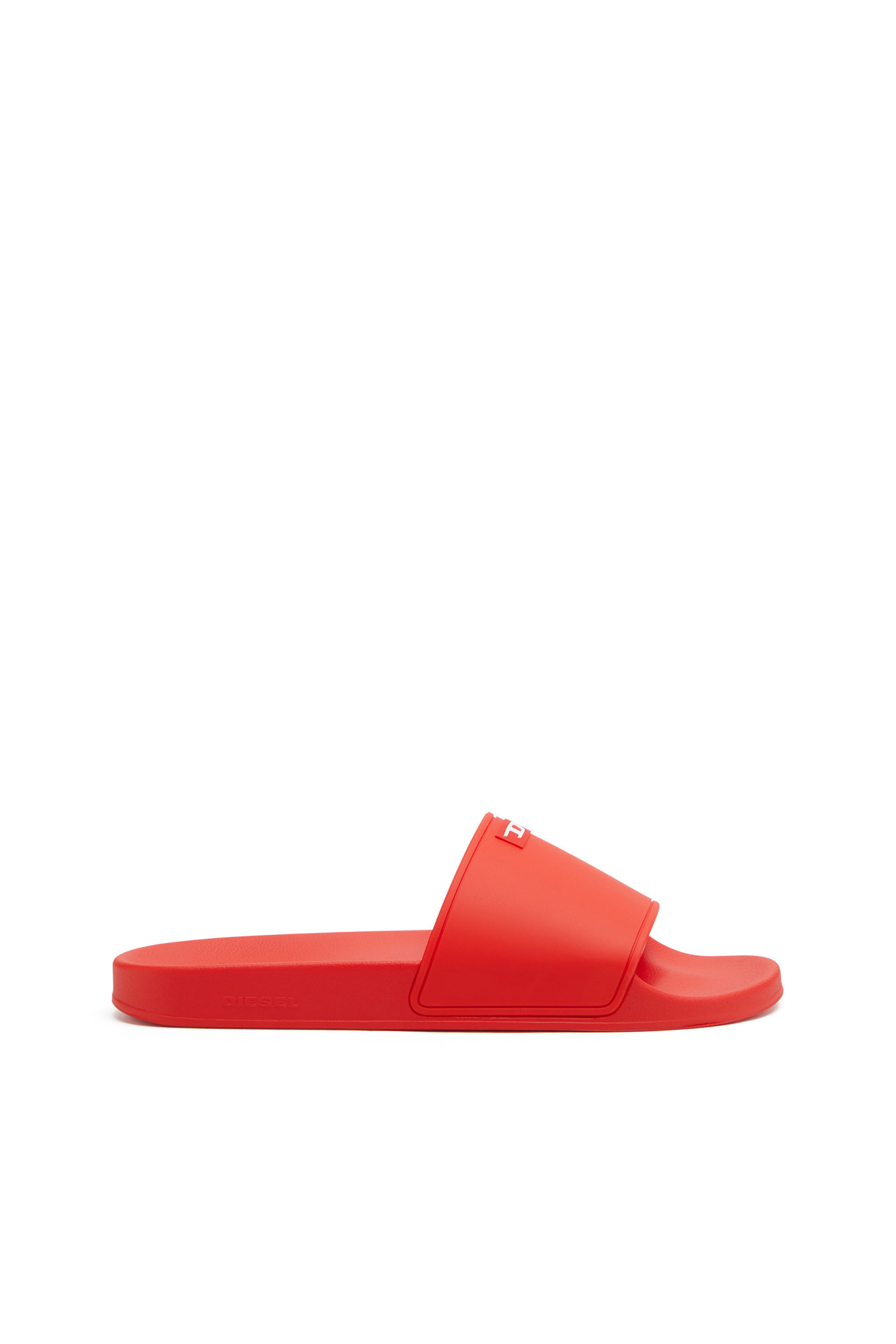 Diesel - SA-SWIM, Sa-Swim-Claquettes de piscine en caoutchouc avec logo D Homme in Rouge - 1