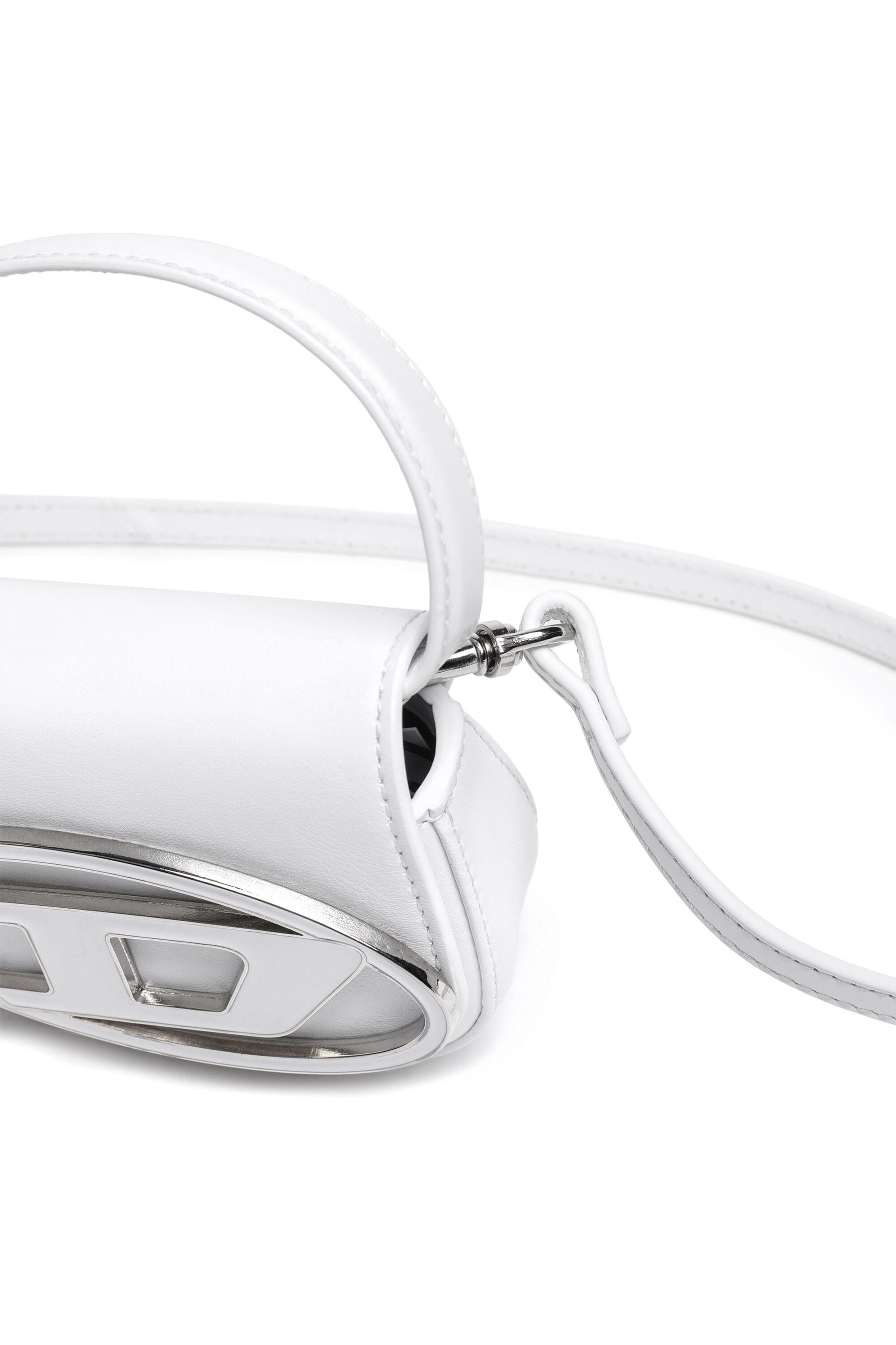 1DR Woman: Croc-print shoulder bag with oval D logo | Diesel