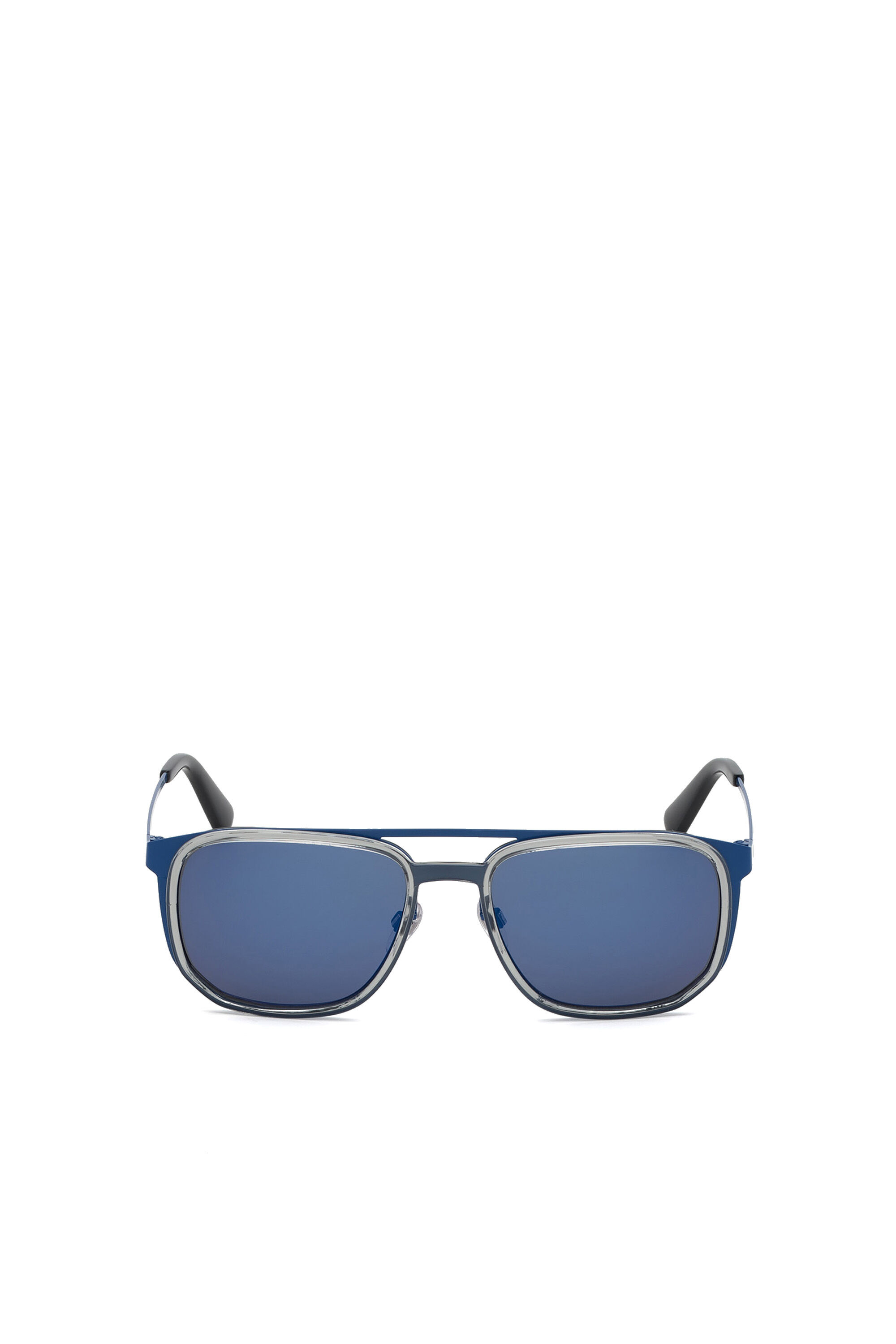 Diesel - DL0294, Male's Navigator sunglasses in metal and acetate in Blue - 1