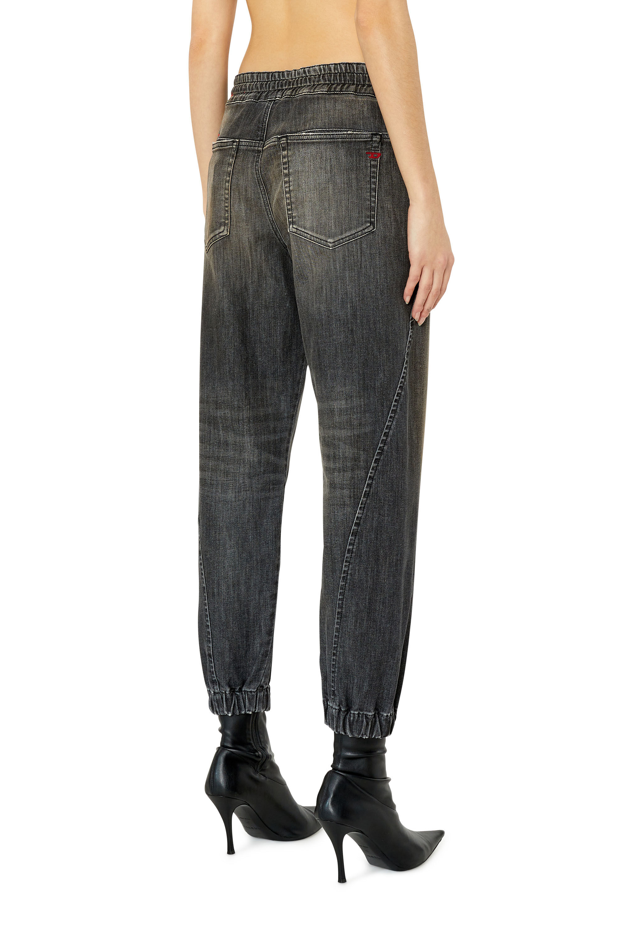 D KRAILEY F T Woman boyfriend Black Dark grey Jeans Diesel