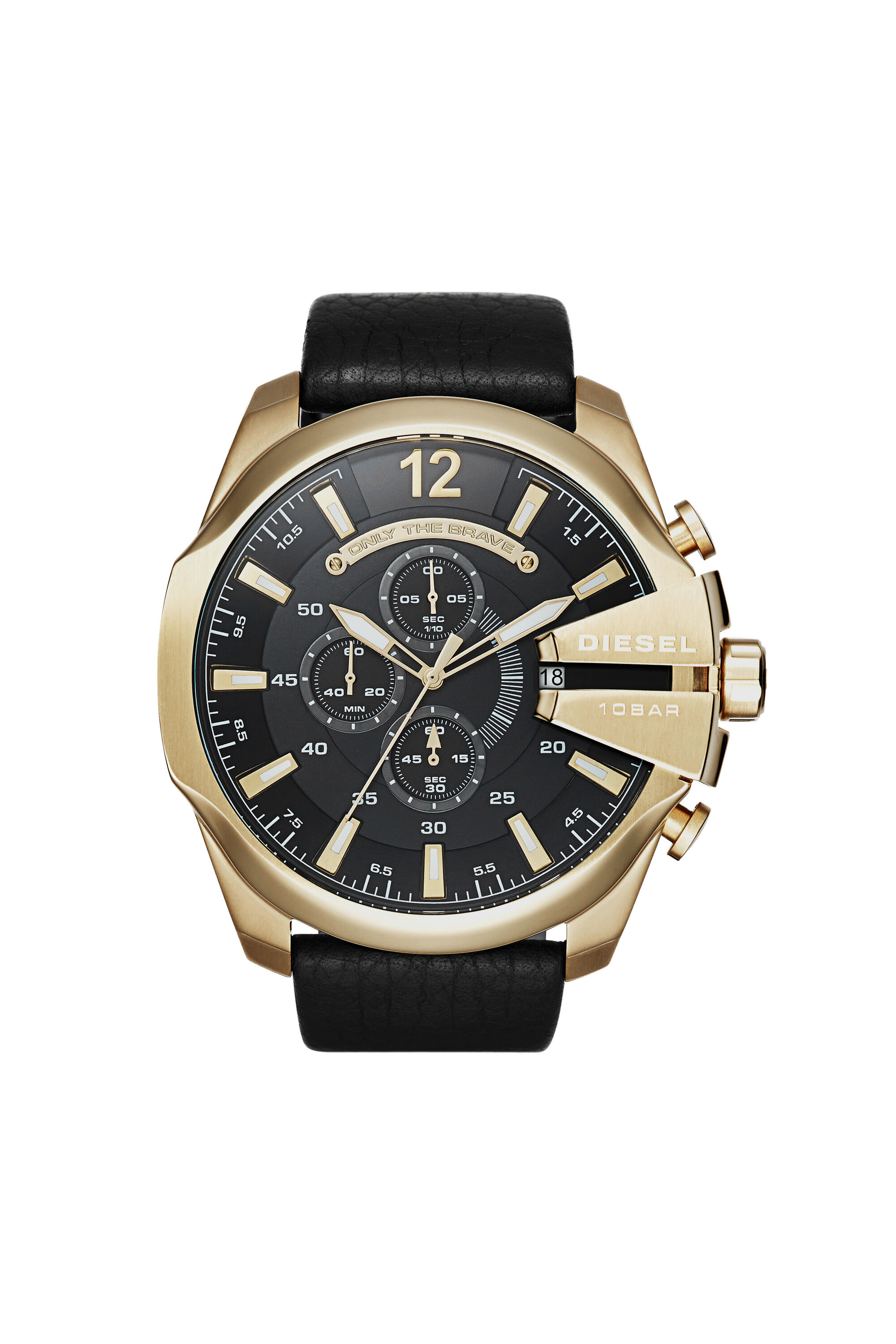 Diesel 10 bar hotsell watch black and gold