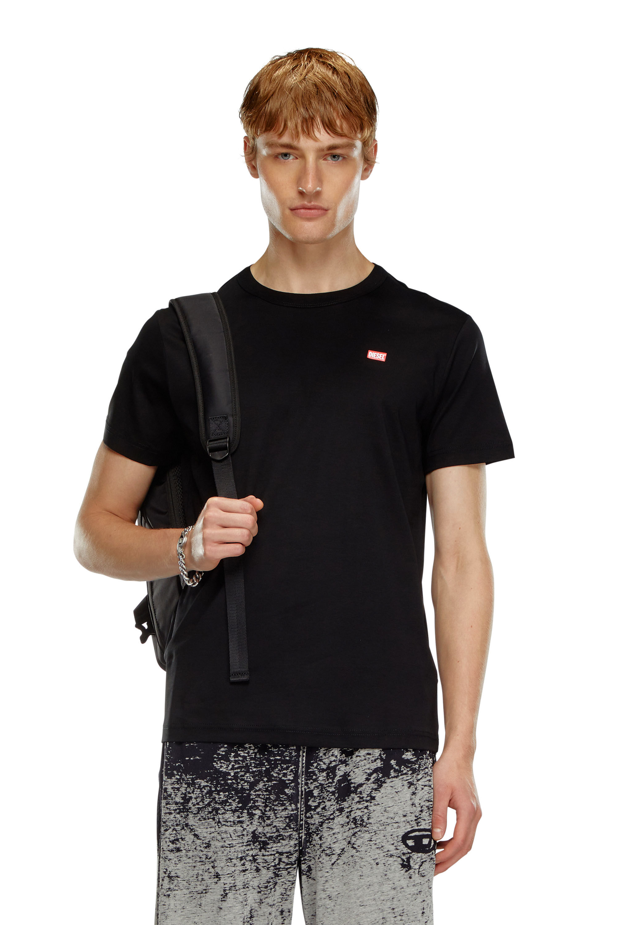 Diesel - T-MIEGOR-K77, Male's T-shirt in mercerised cotton in Black - 3