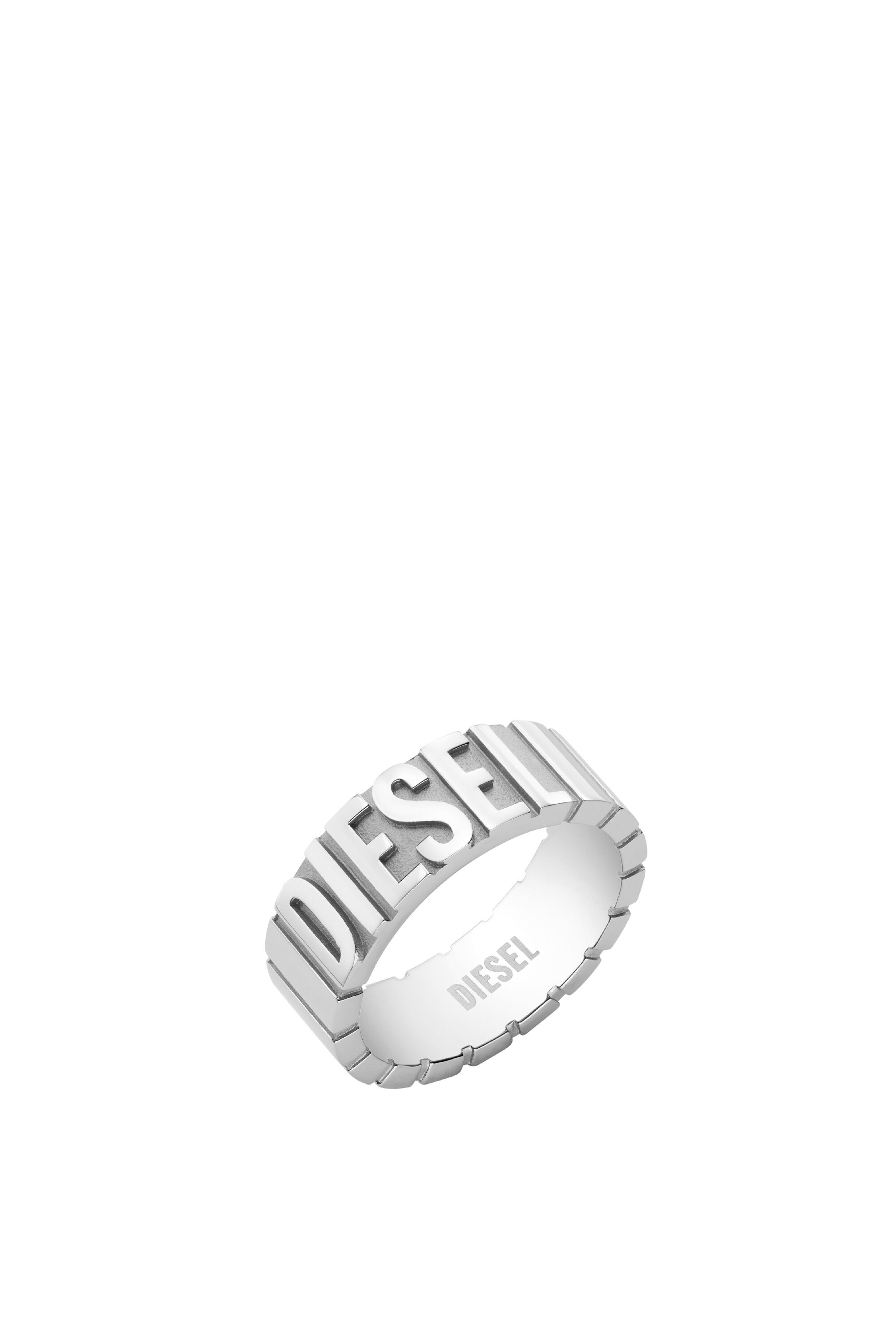 Diesel - DX1390, Male's Stainless steel band ring in Silver - 1
