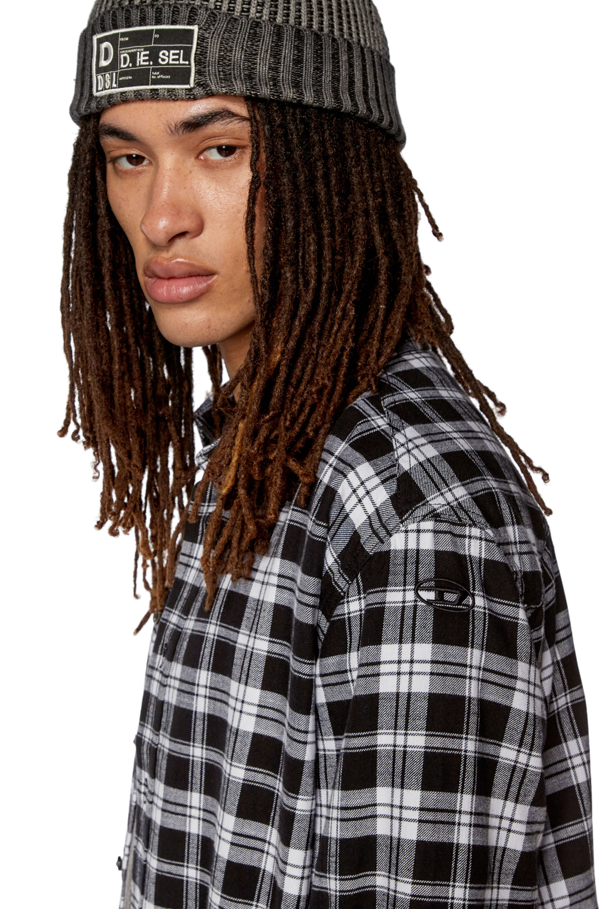 Men's Shirt in checked flannel | Multicolor | Diesel