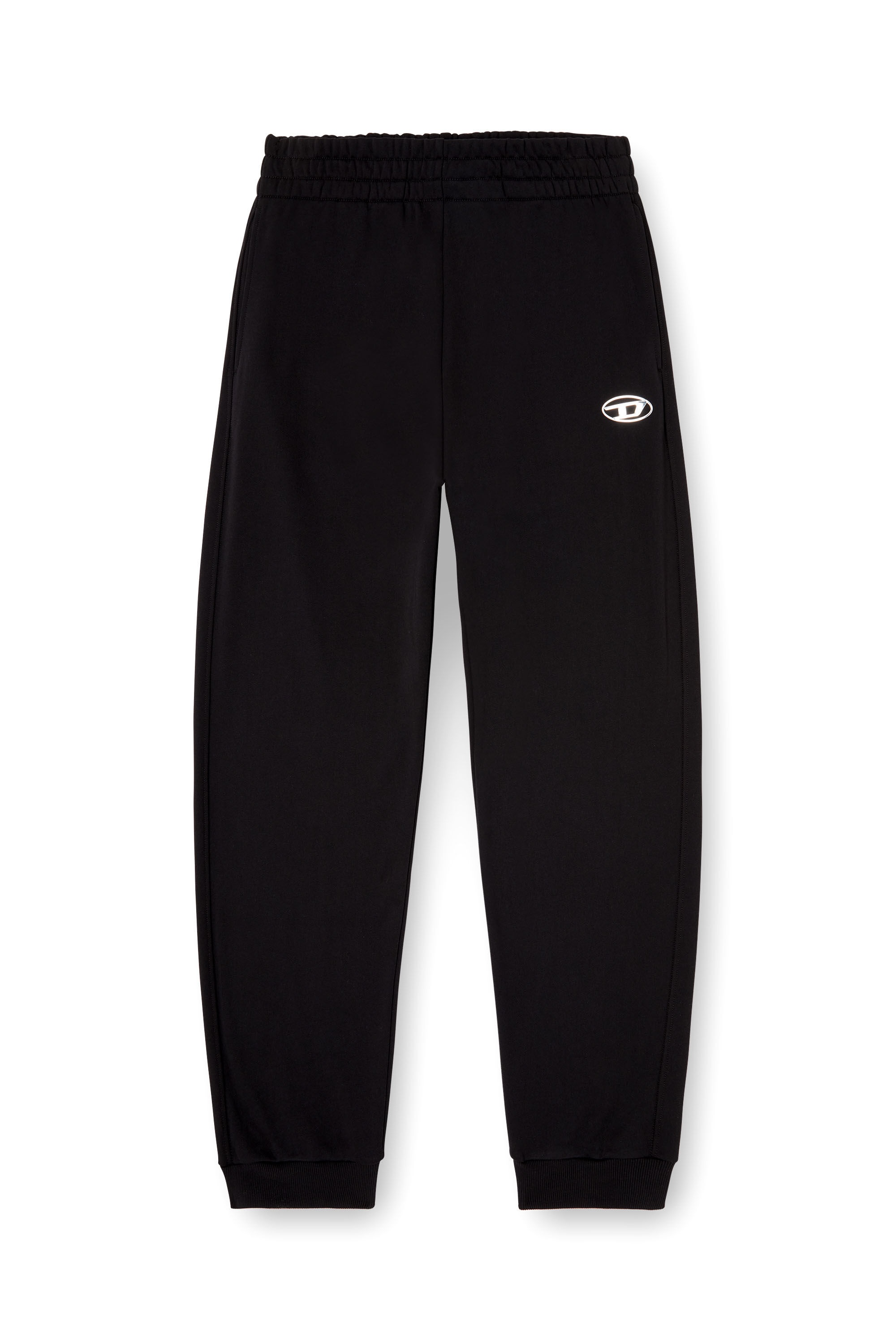 Diesel - P-MARKY-OD, Pantalon de survêtement avec logo Oval D effet métal Homme in Noir - 2