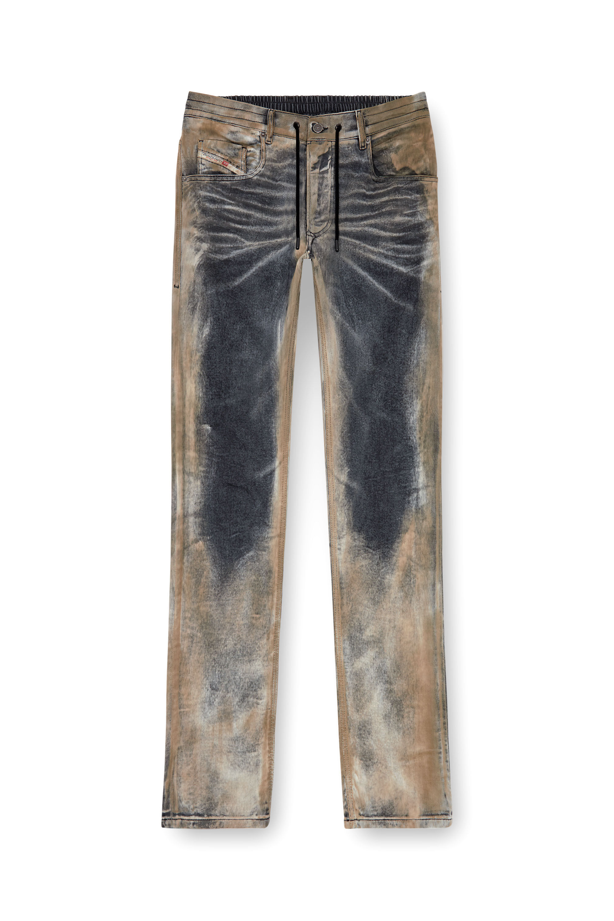 Diesel - Male Tapered 2030 D-Krooley Joggjeans® 068NP, Black/Dark Grey - Image 2